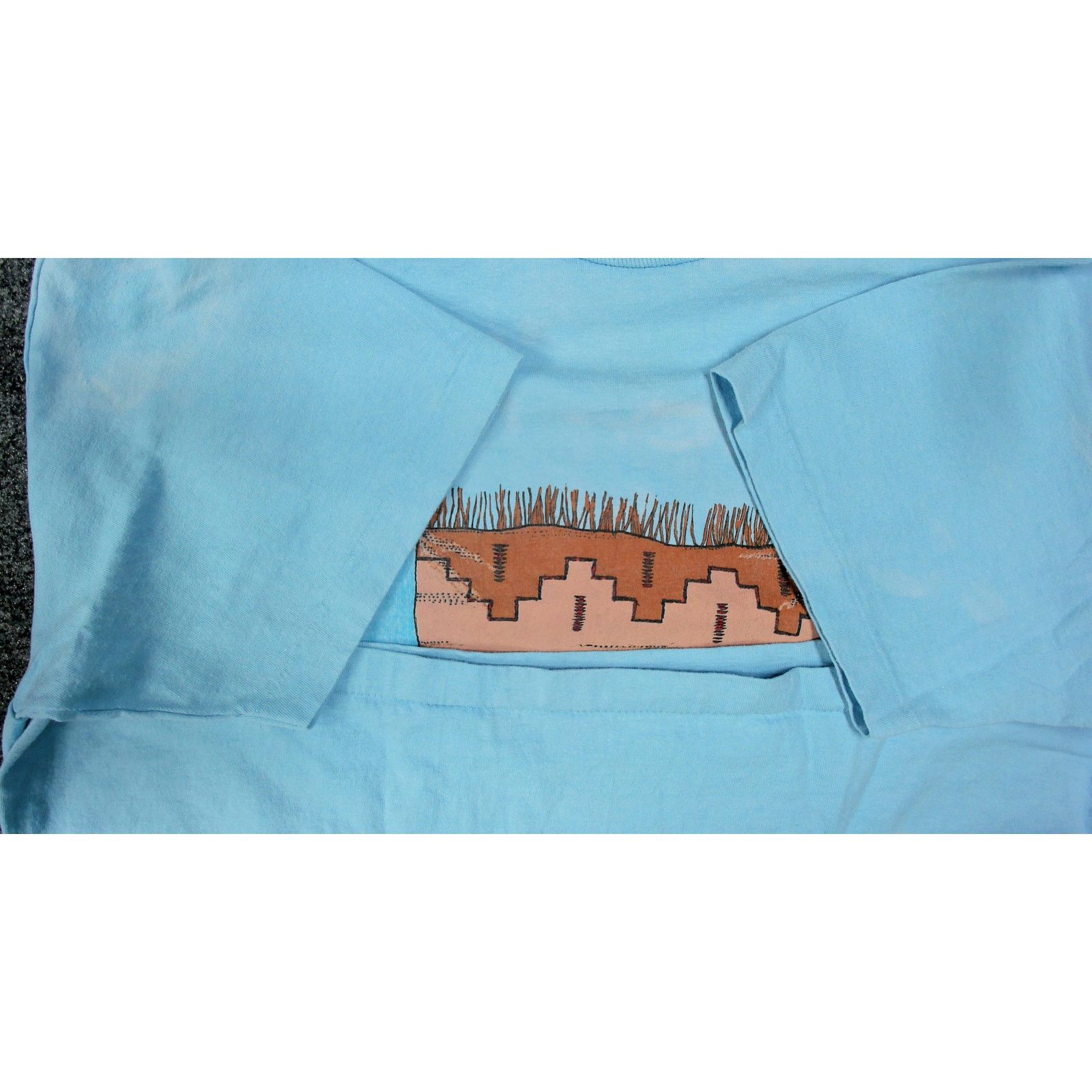 Vintage Vintage 90s Sun Faded Single Stitch Southwestern Pottery Tee Size US L / EU 52-54 / 3 - 7 Thumbnail