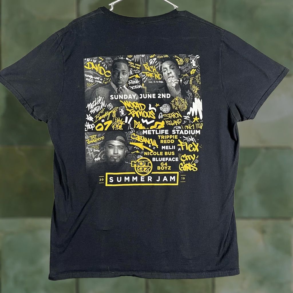 Fruit Of The Loom Hot 97 Summer Jam Shirt Mens XL Black 2019 MetLife Stadium Hip Hop Tee Shirt Size US XL / EU 56 / 4 - 1 Thumbnail