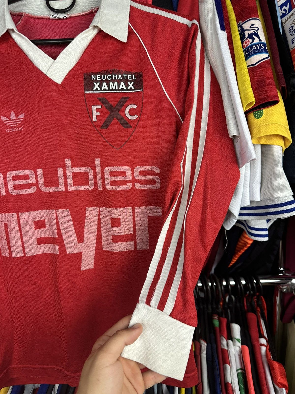 Adidas × Vintage NEUCHATEL XAMAX 1980-82 FOOTBALL SHIRT SOCCER JERSEY ADIDAS Size US S / EU 44-46 / 1 - 6 Thumbnail
