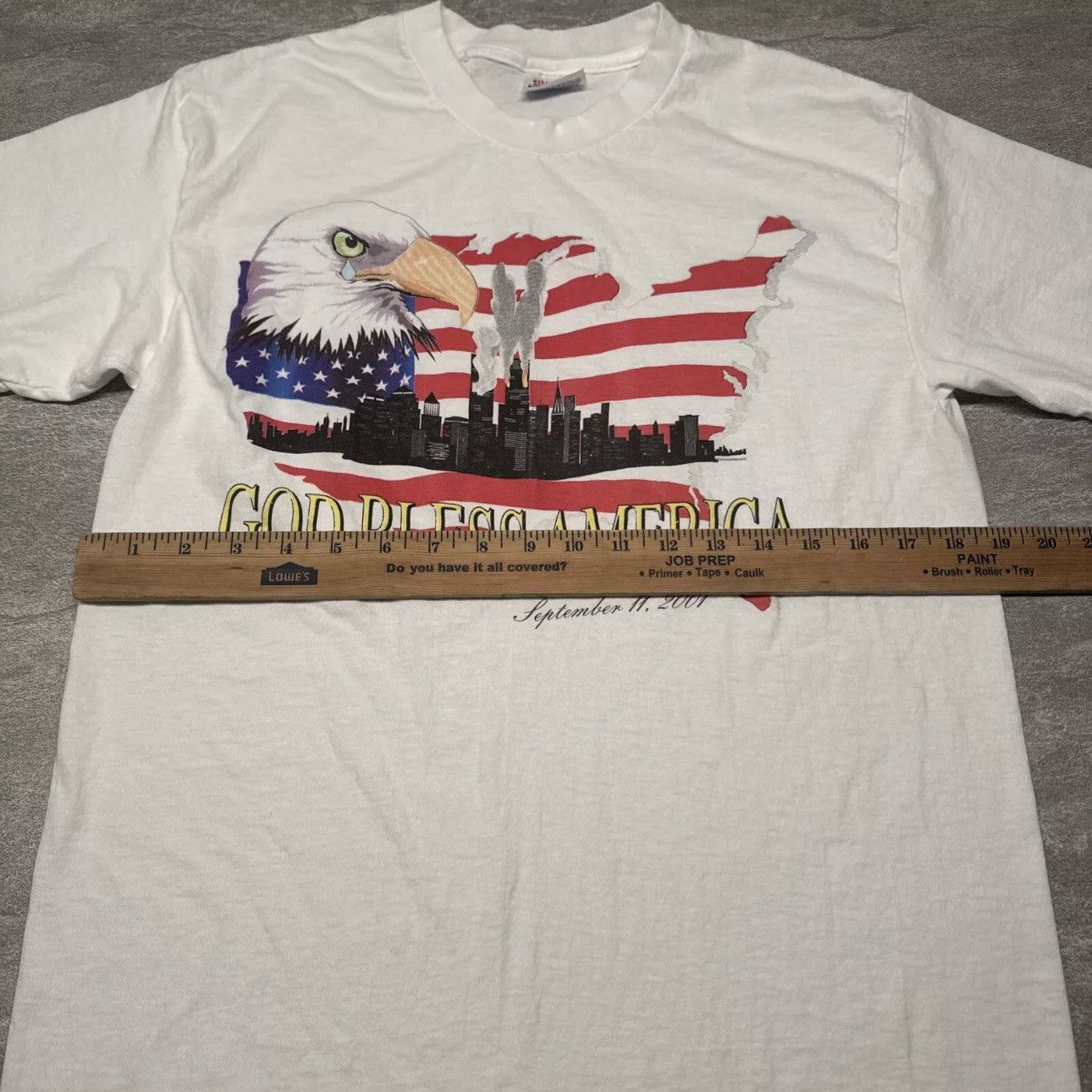 Hanes × Vintage Vintage September 11 Shirt Eagle 9/11 Twin Towers USA Flag Size US M / EU 48-50 / 2 - 5 Thumbnail