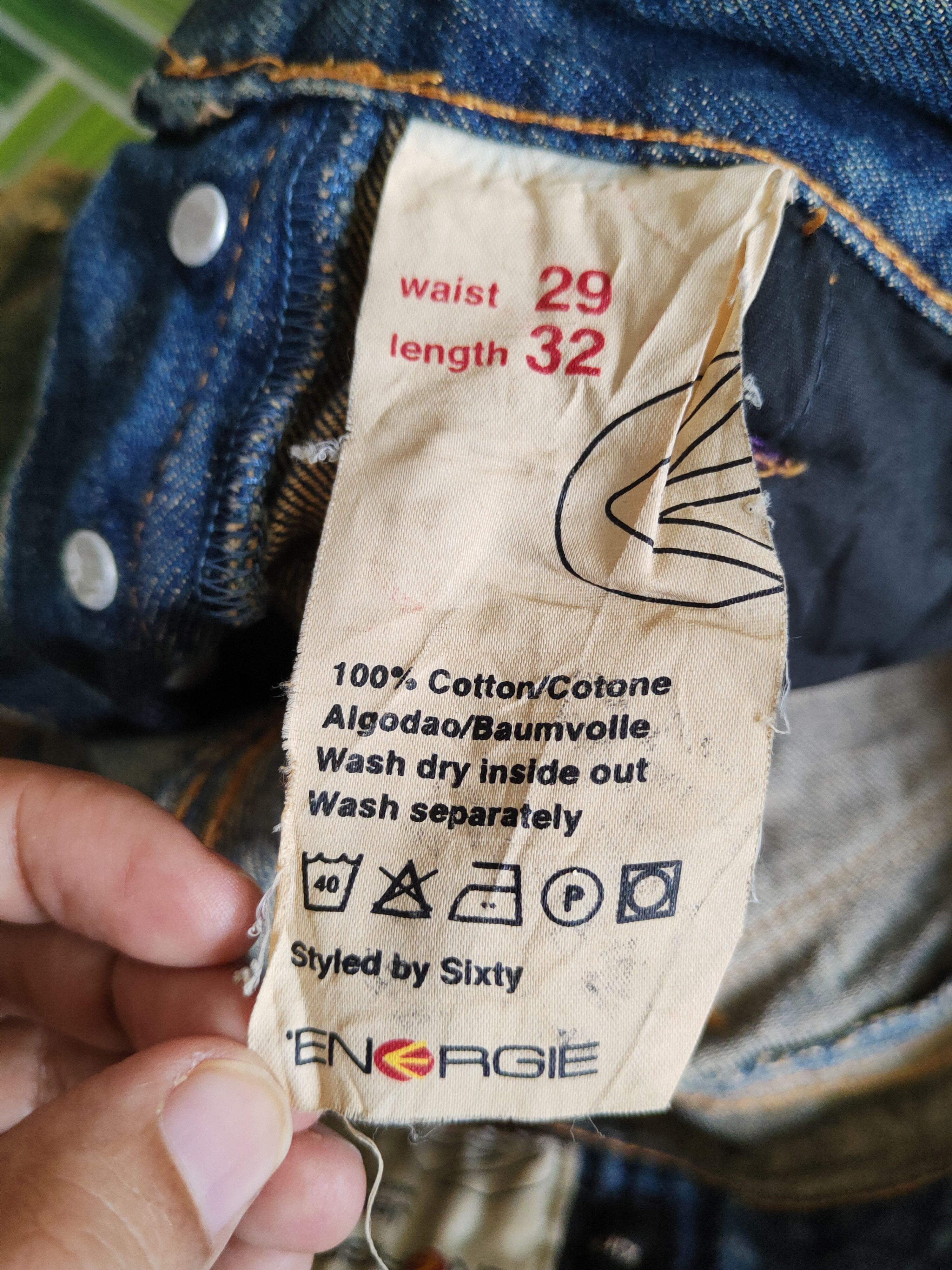 Energie D Energie Dark Blue Distressed faded jeans Denim #S1540 Size US 29 - 15 Thumbnail