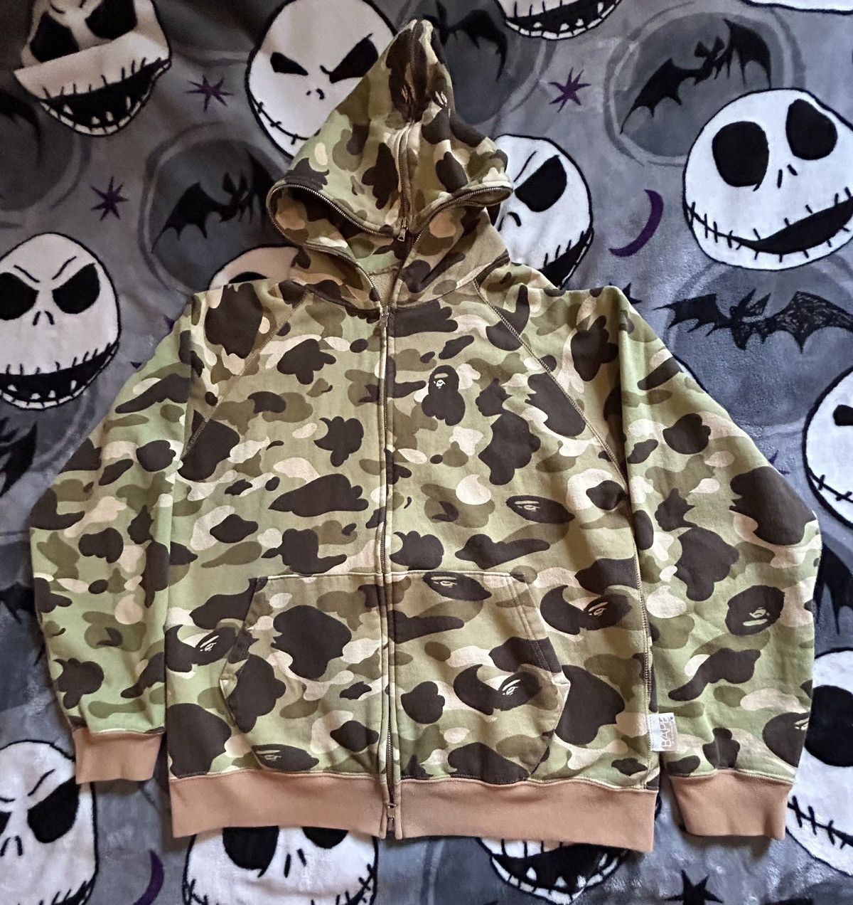 Bape Bape Nigo Era Beige Tan Full Zip Hoodie Size US M / EU 48-50 / 2 - 1 Thumbnail