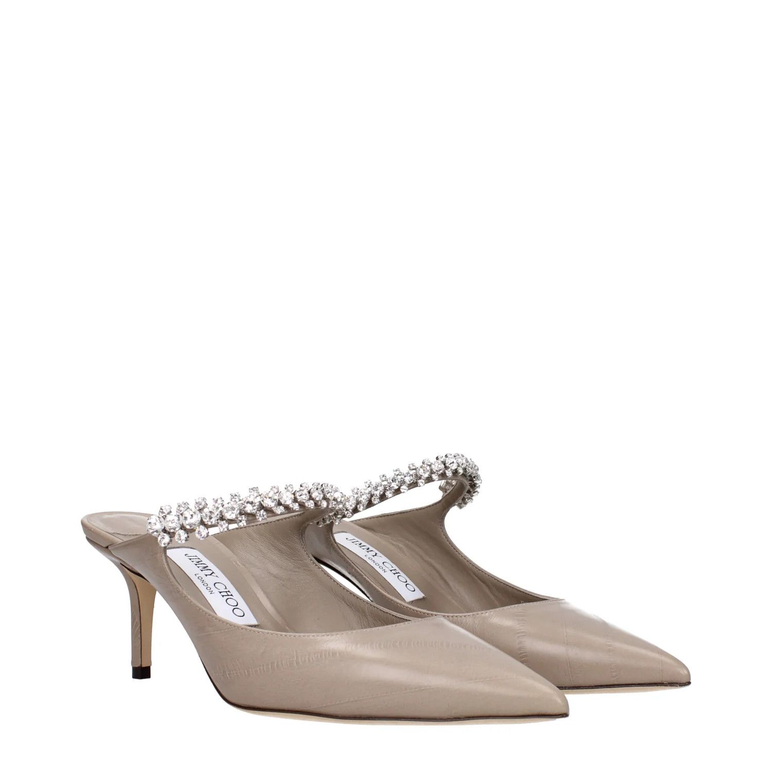 Jimmy Choo ob1o1e1124 Leather Sandals in Grey Size US 9 / IT 39 - 2 Thumbnail