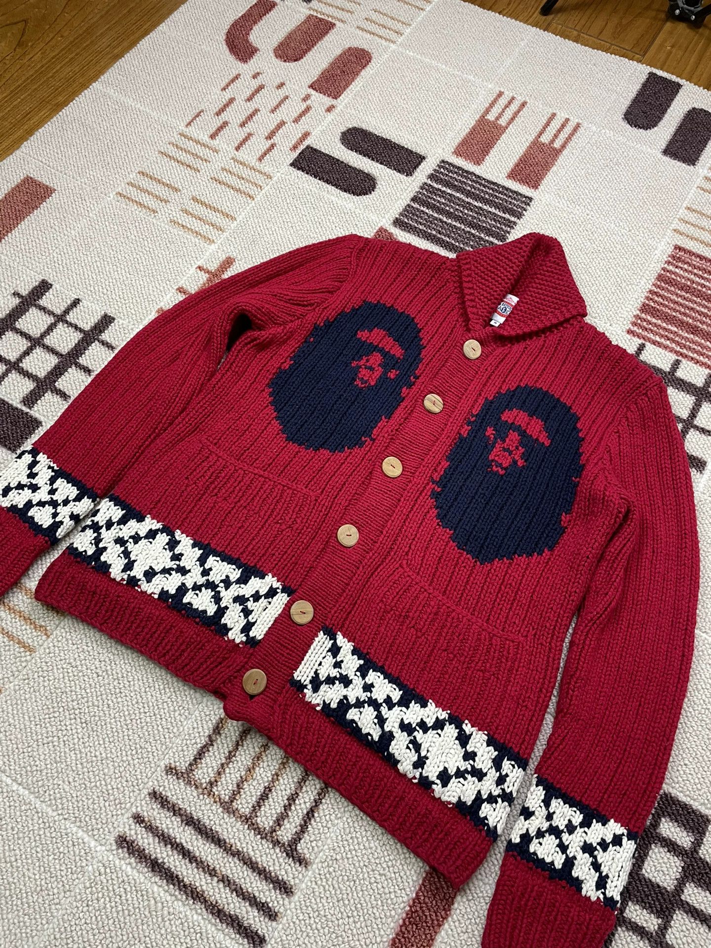 Bape BAPE APE HEAD Knit Sweater Jacket M Like New Rare Size US M / EU 48-50 / 2 - 3 Thumbnail
