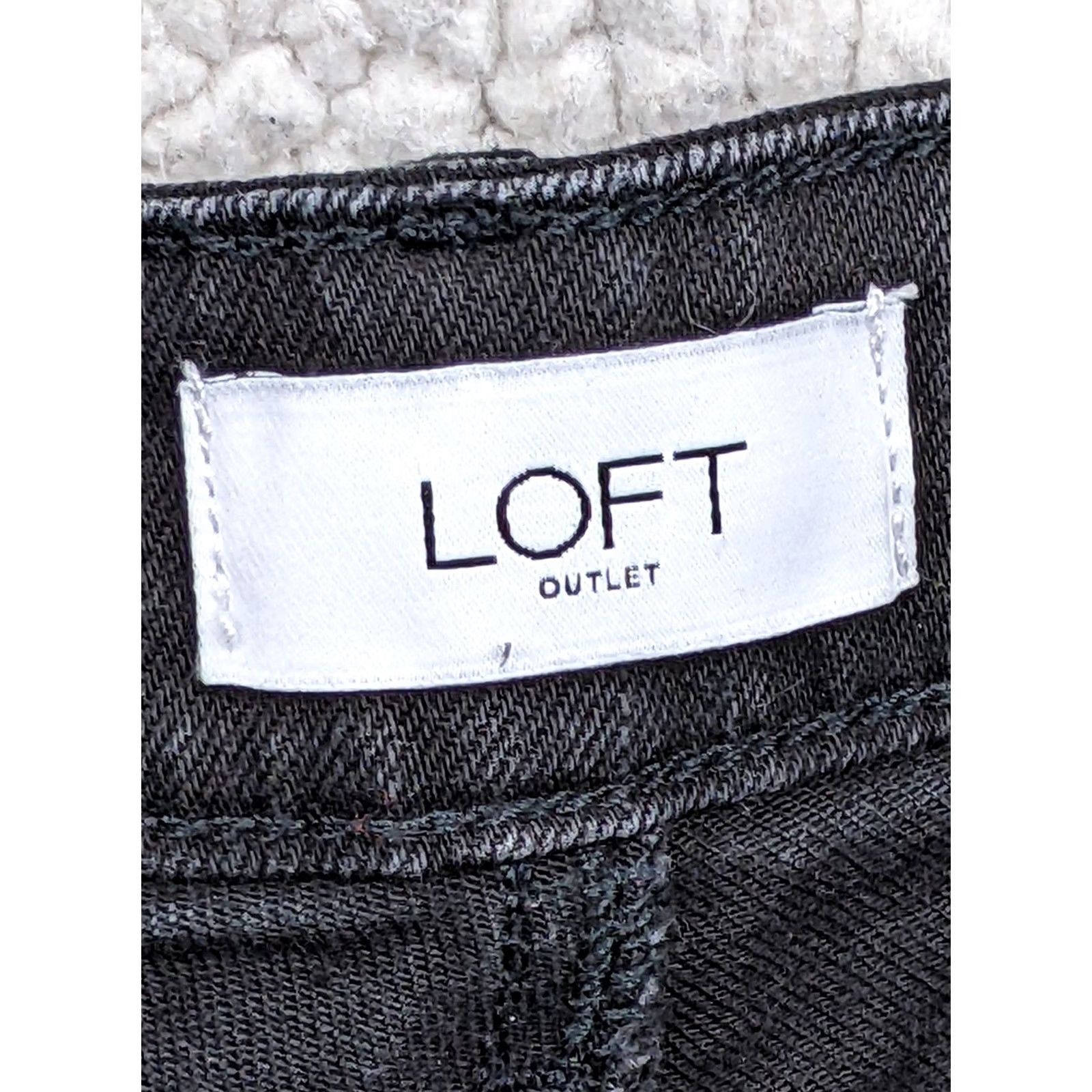 Loft LOFT Curvy Flare Jeans Womens 14 Blue Dark Wash Mid Rise 32 Inseam Zip Fly Stretch Button WAISTLYeah? Size 25" / US 0 / IT 36 - 4 Thumbnail