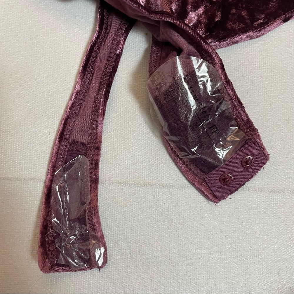 Free People New Free People Don't You Wish Velvet Purple Bodysuit Size Size S / US 4 / IT 40 - 8 Thumbnail