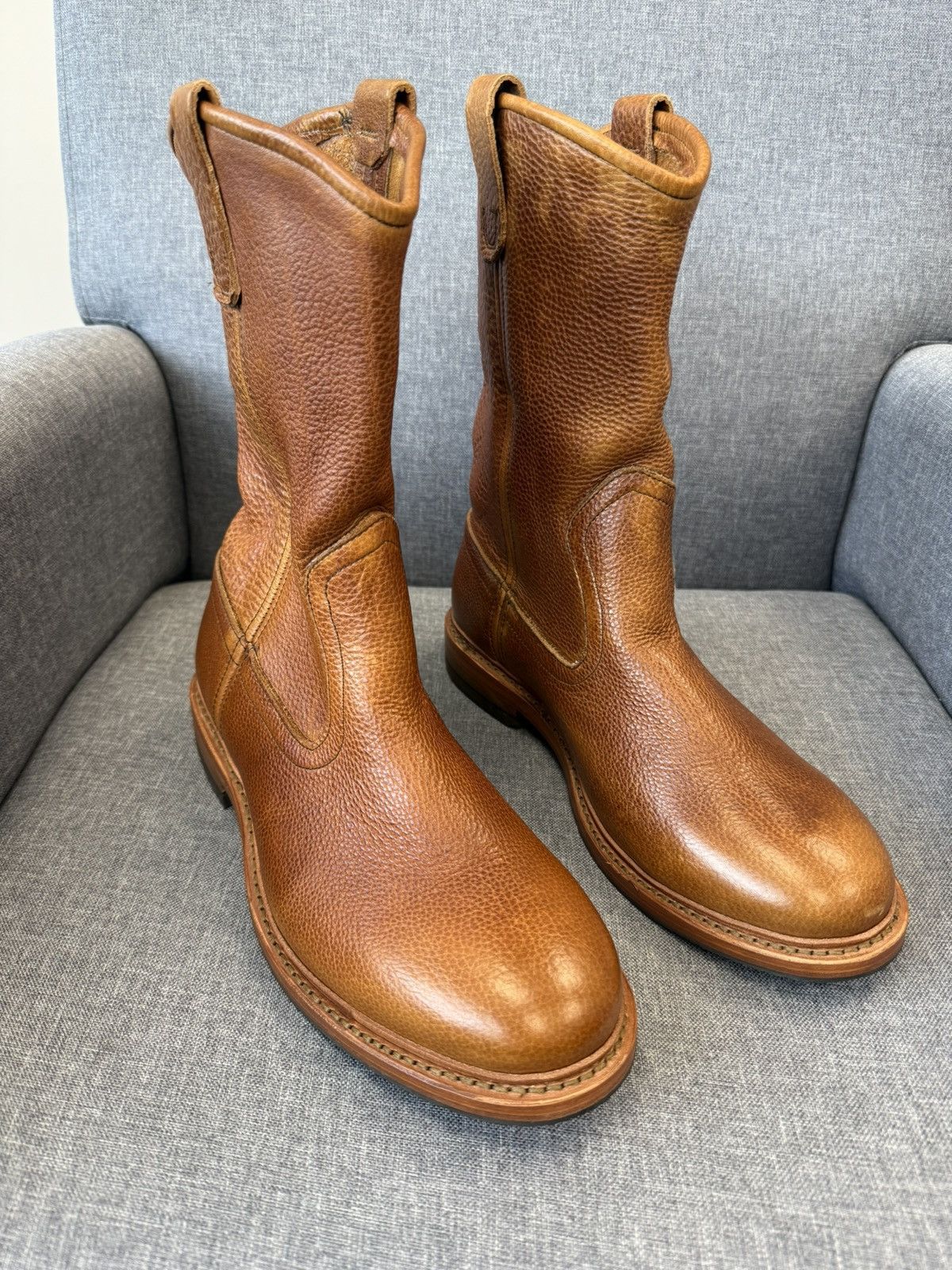 NEW Men\'s‎ Allen Edmonds Dallas Western Boot Sz 9.5D (no box) 2 pair of 9.5EE Fenoglio Boots for sale. $190 shipped for  main image 2