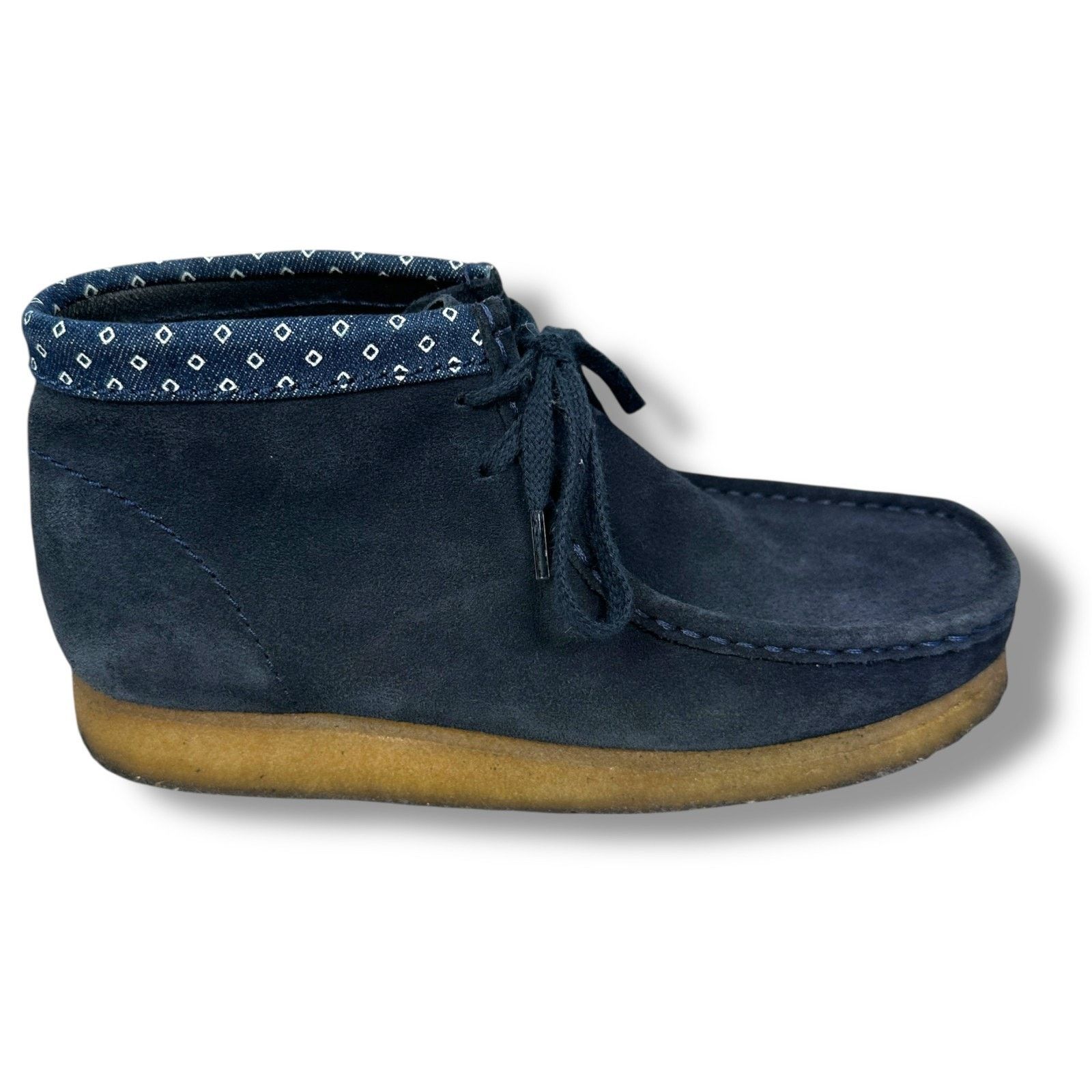 Clarks Clarks Wallabee Boots Mens US 7.5 Navy Blue Suede Lace Shoes Size US 7.5 / EU 40-41 - 1 Thumbnail