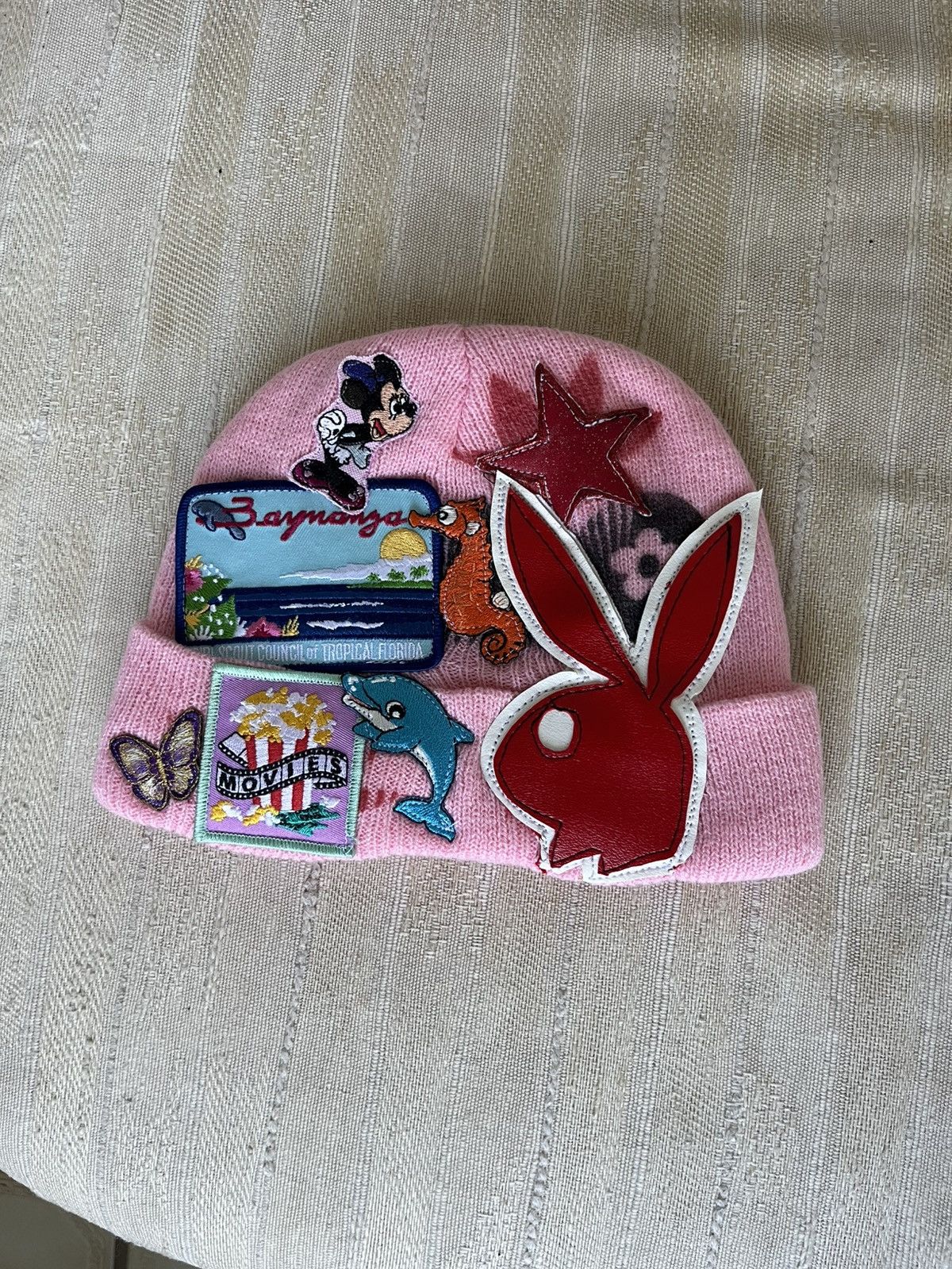 Handmade Custom made pink beanie Size ONE SIZE - 1 Thumbnail