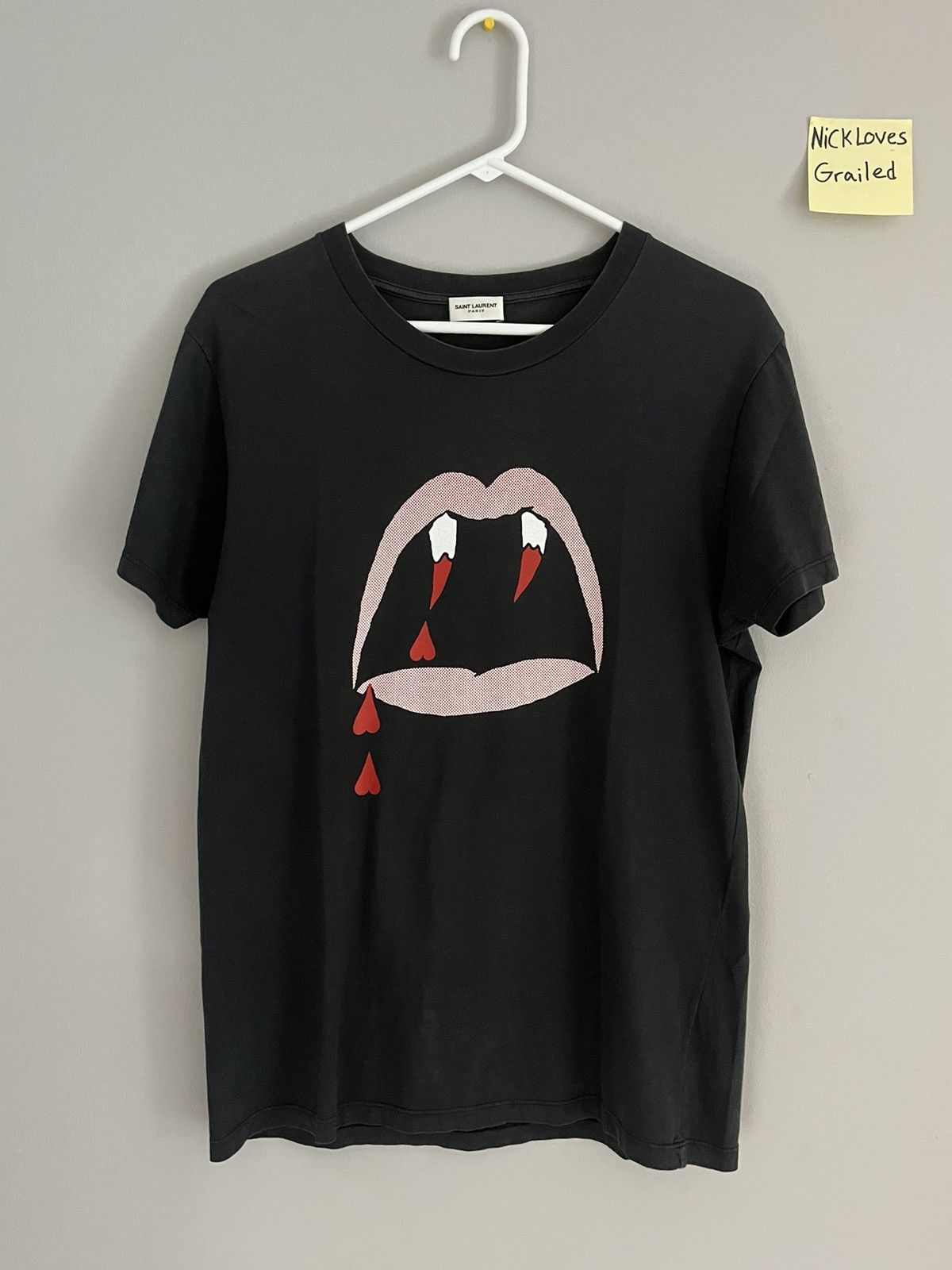 Pre-owned Hedi Slimane X Saint Laurent Paris Blood Luster Shirt In Black