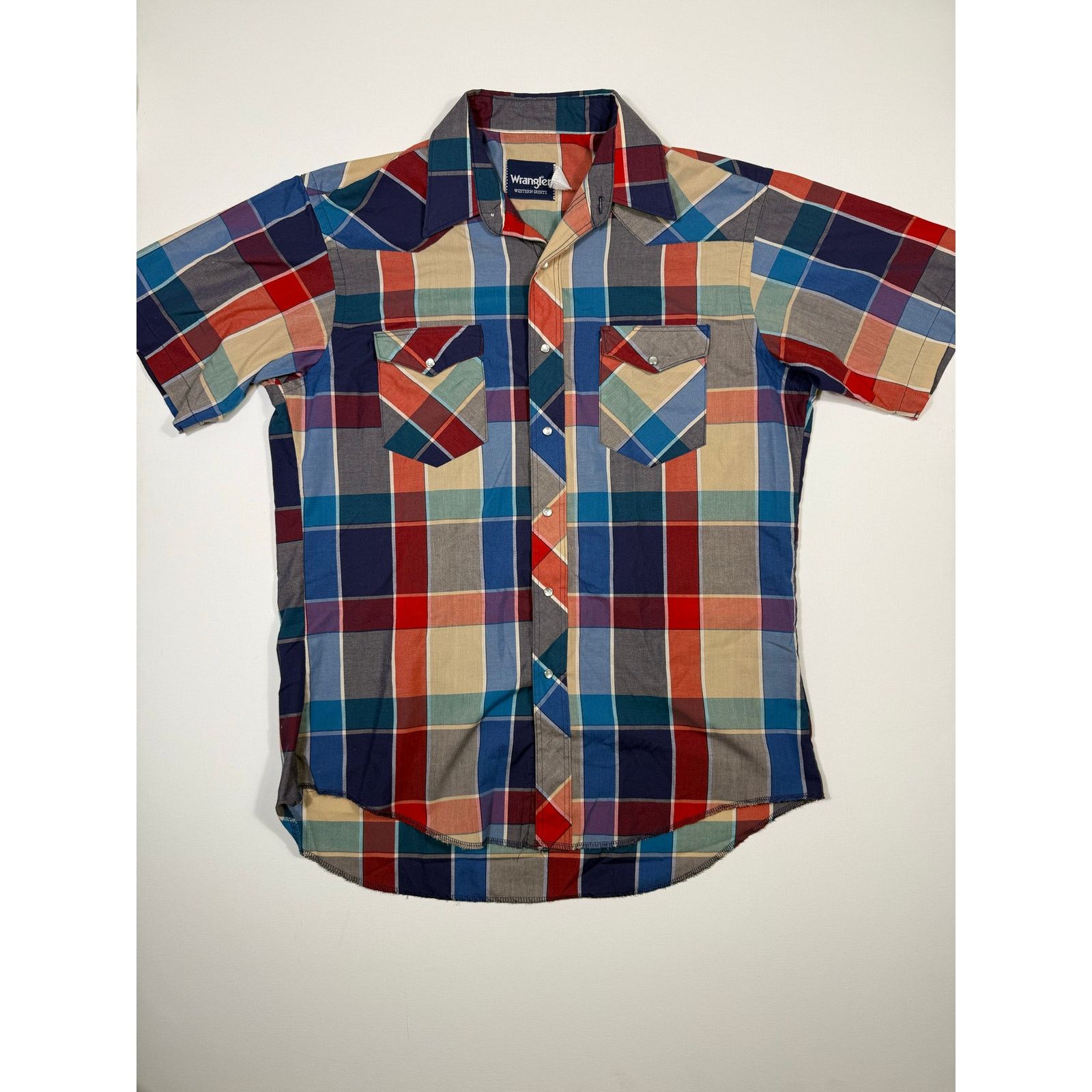 Wrangler Vintage Wrangler Short Sleeve Pearl Snap Plaid Western Shirt Size US L / EU 52-54 / 3 - 2 Thumbnail