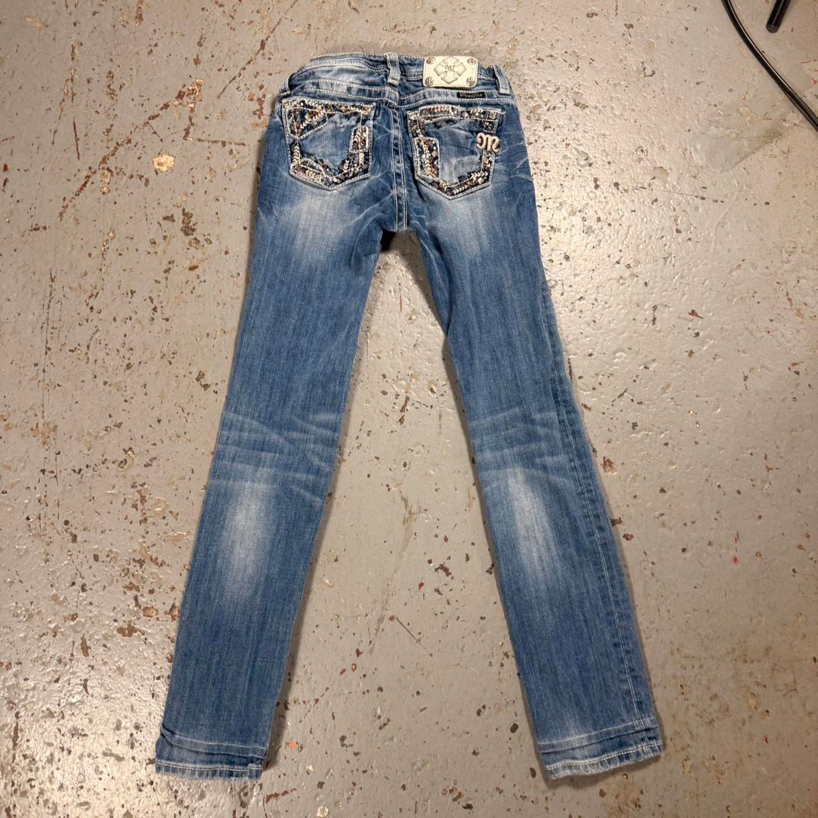 Miss Me Miss me blue low rise jeans Size 28" / US 6 / IT 42 - 1 Thumbnail