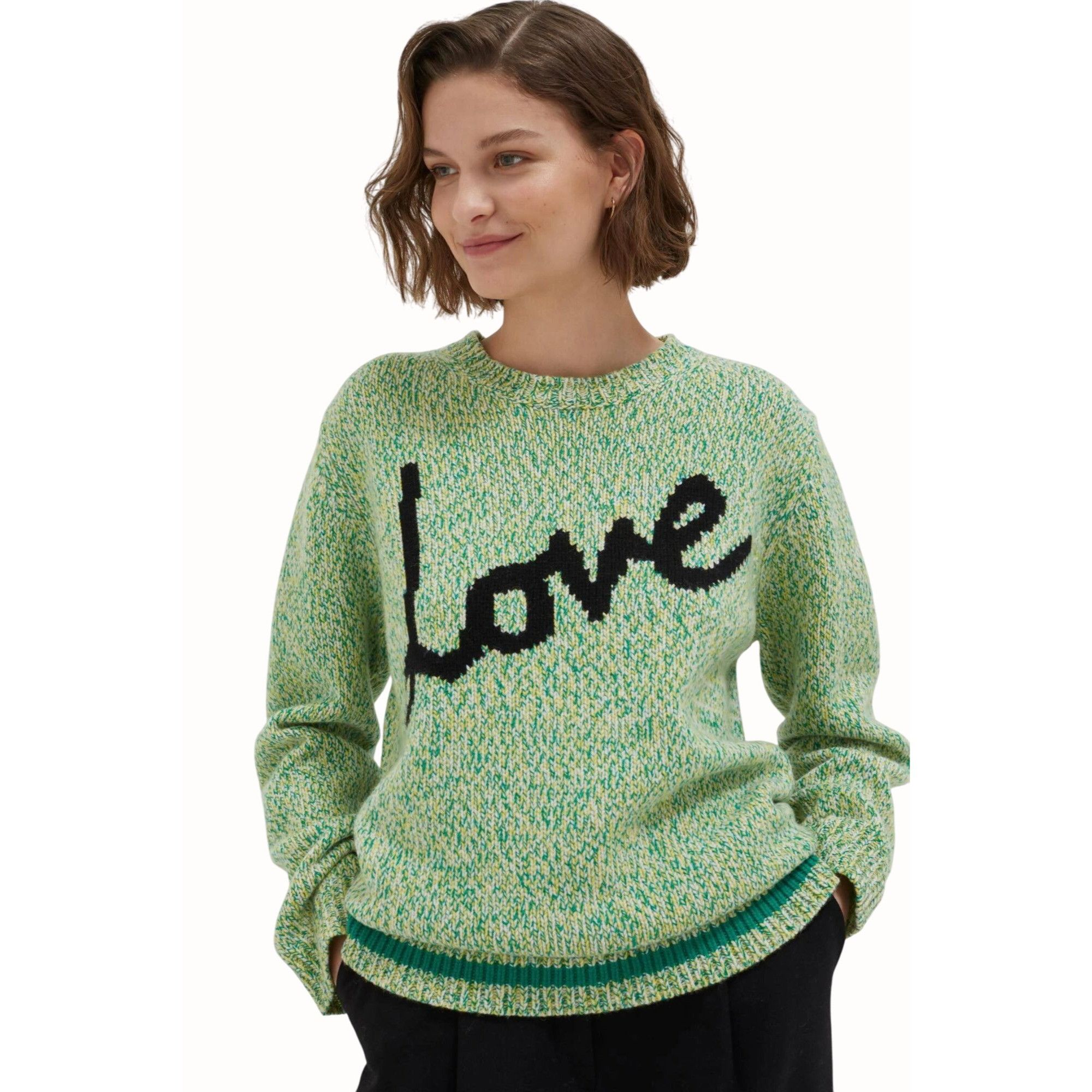 CHINTI & PARKER Chinti & Parker Cropped Green Love Merino Wool Sweater Small Size S / US 4 / IT 40 - 1 Thumbnail