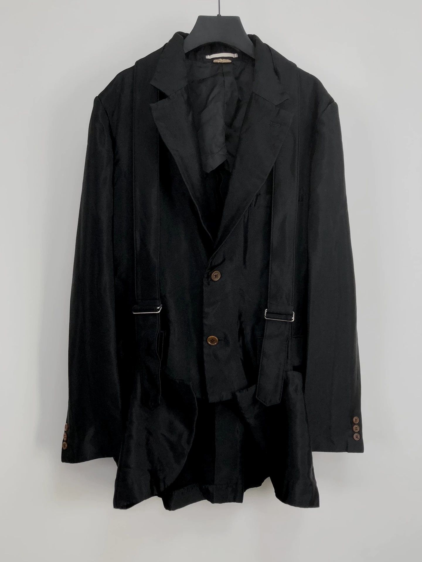 Comme des Garcons CDG 20ss Deformed Strap Blazer Men's Black L Size US L / EU 52-54 / 3 - 4 Thumbnail