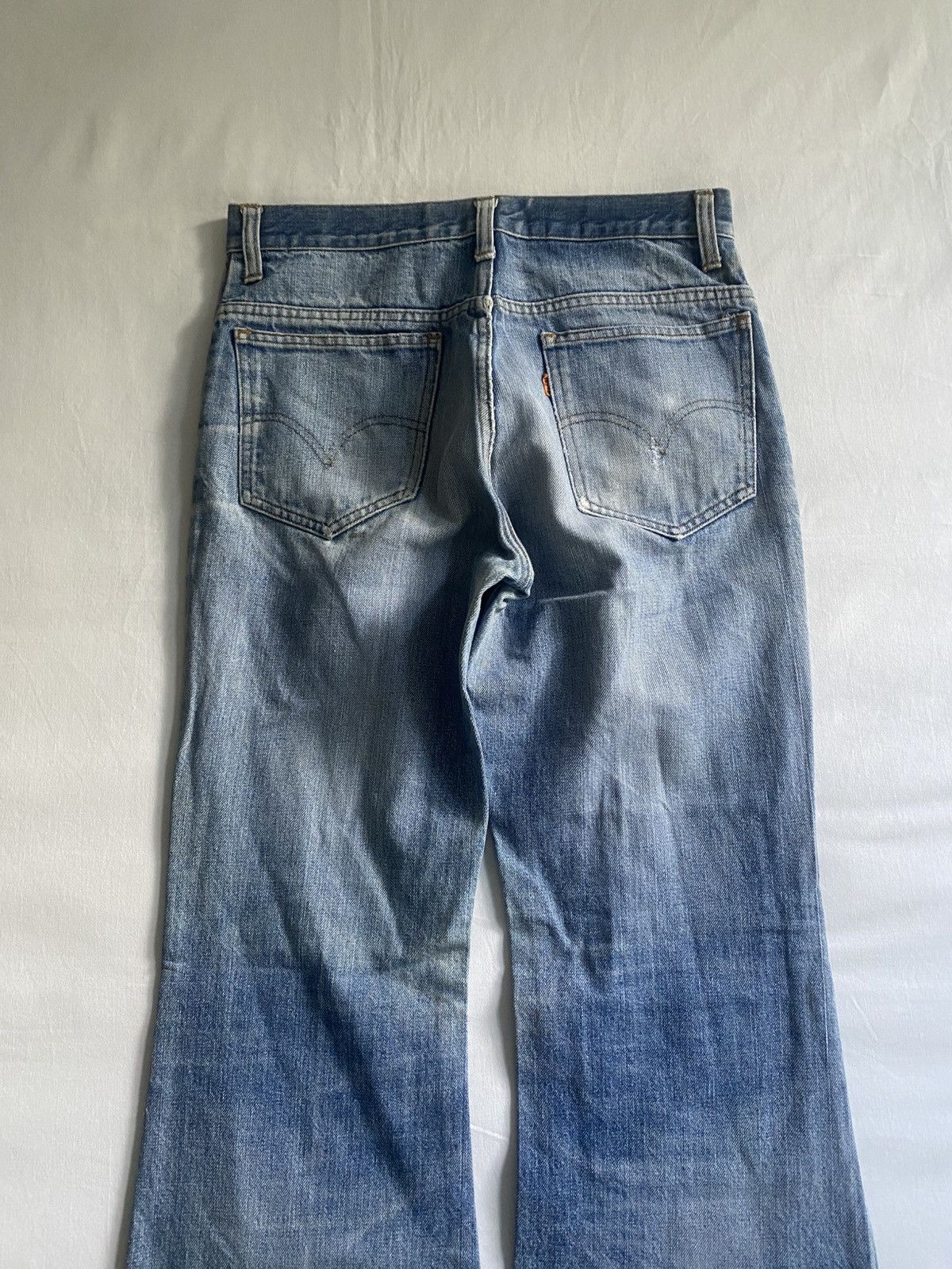 Japanese Brand × Levi's × Vintage 70's Vintage Levi's Orange Tab Repaired Flared Denim Size US 30 / EU 46 - 2 Thumbnail
