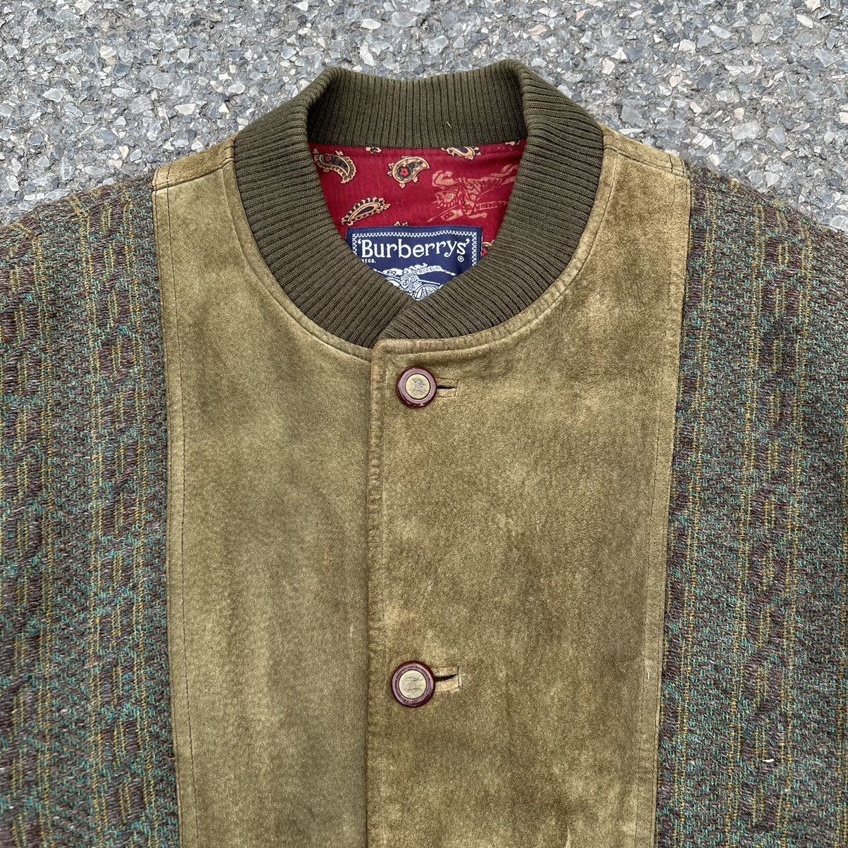 Burberry × Burberry Prorsum Vintage 90s Burberry Suede Jacket Size US L / EU 52-54 / 3 - 6 Thumbnail