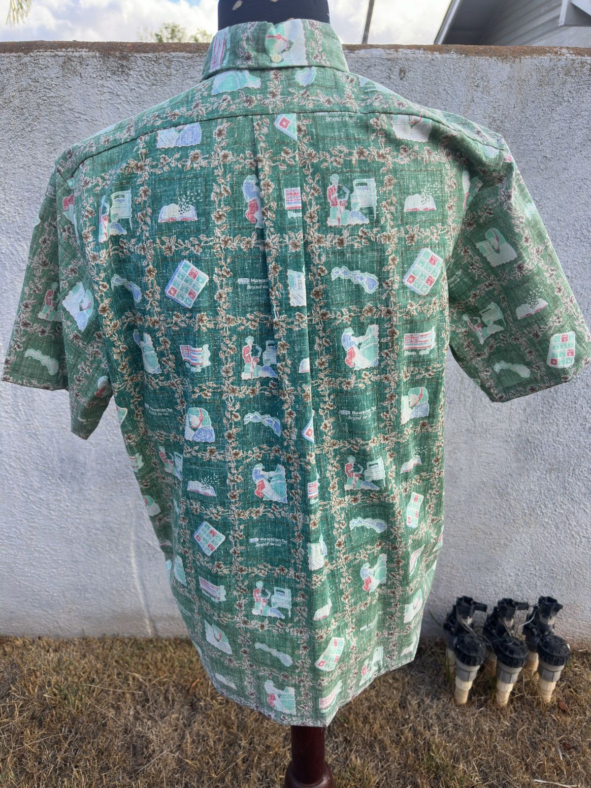 Reyn Spooner Reyn Spooner Hawaiian Shirt Men's L Green Hawaiian Telcom Size US L / EU 52-54 / 3 - 2 Thumbnail
