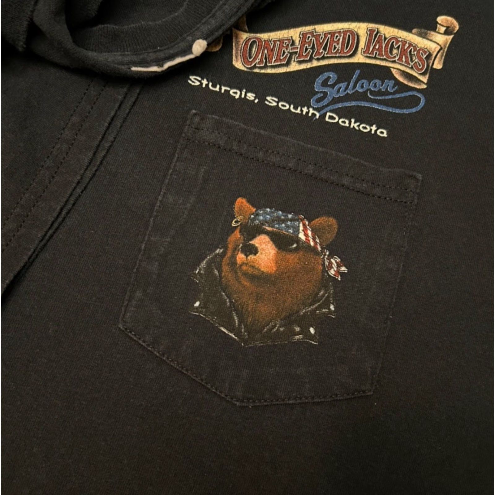 Vintage VINTAGE 90s Y2K Biker Sturgis One Eyed Jacks Saloon VTG Shirt Mens XXL Black Shirt Mens XX L? Size US XXL / EU 58 / 5 - 3 Thumbnail