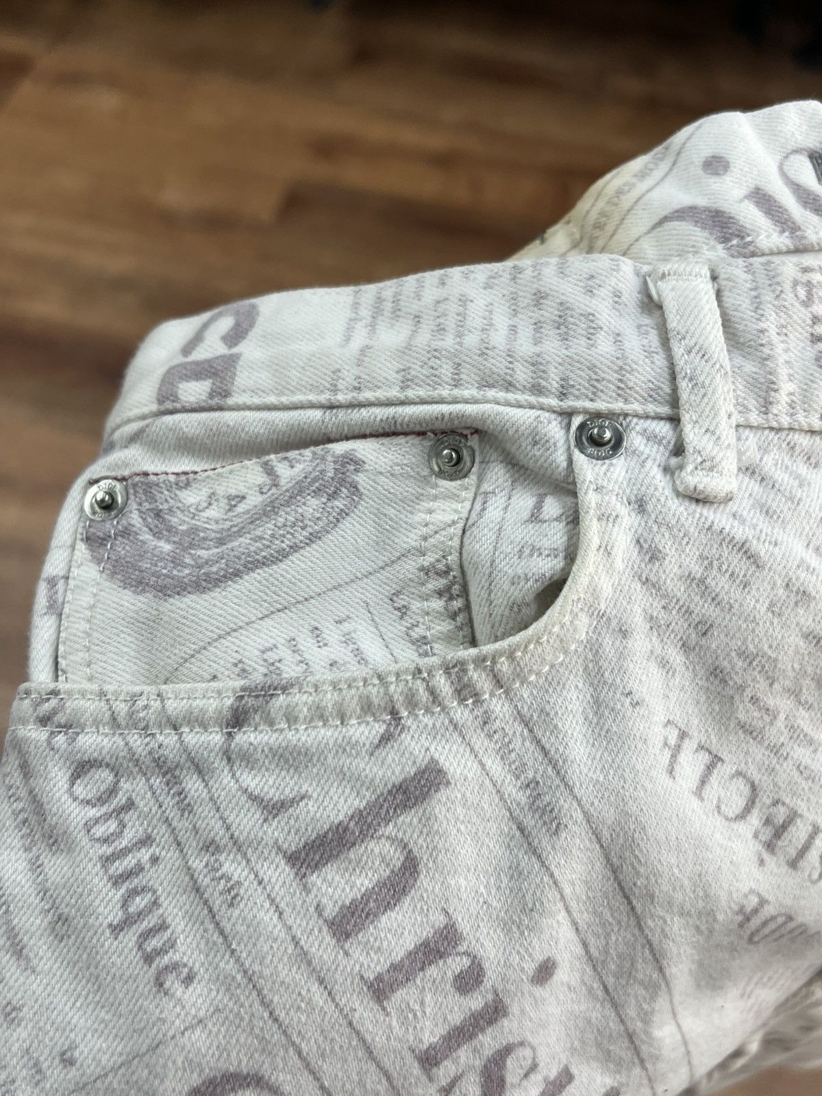 Christian Dior Monsieur Dior Newspaper Print Jeans Size 29 Size US 29 - 8 Thumbnail