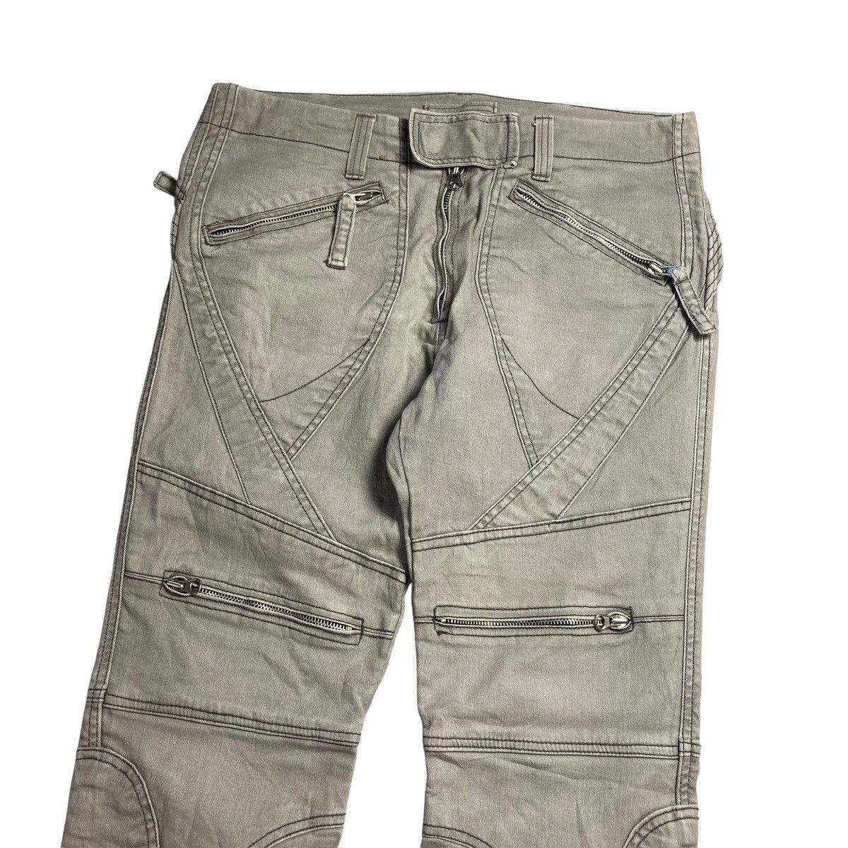 Japanese Brand ICM & CORN Bikers Pants Unique Multi Zipper Design Like Ppfm Size US 32 / EU 48 - 2 Thumbnail