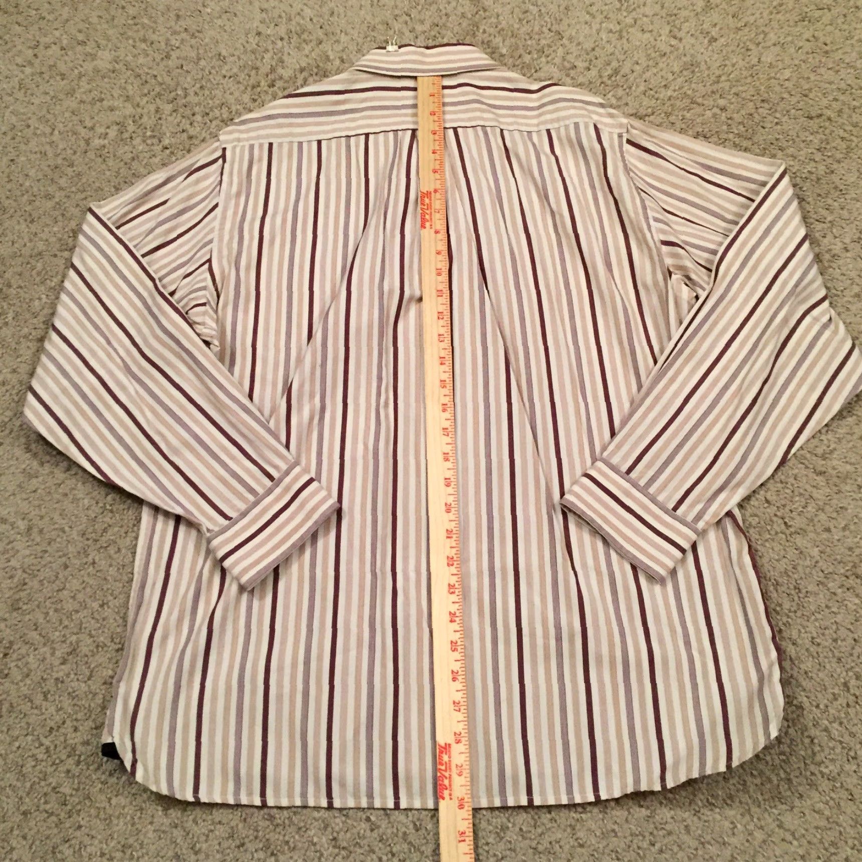 Gap Gap Shirt Button-Up Mens Medium Brown Striped Long Sleeve Collared Cotton Shirt Size US M / EU 48-50 / 2 - 6 Thumbnail