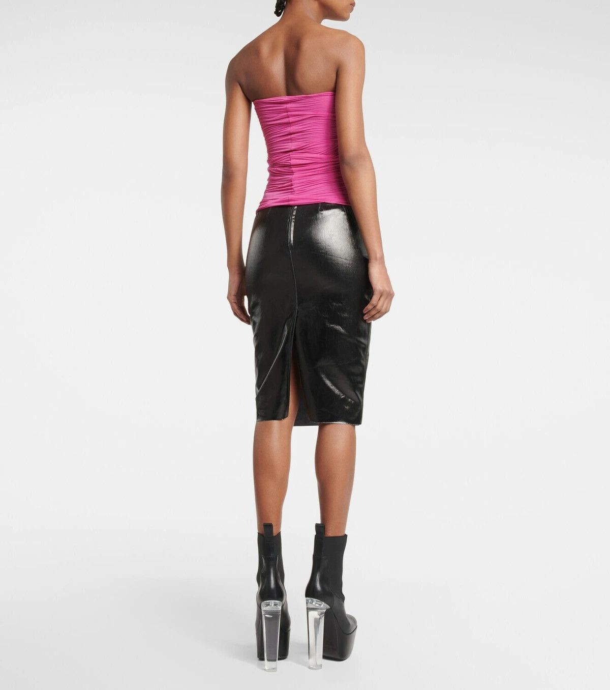 Rick Owens o1y0126 Crop Top in Fuchsia Size M / US 6-8 / IT 42-44 - 4 Thumbnail