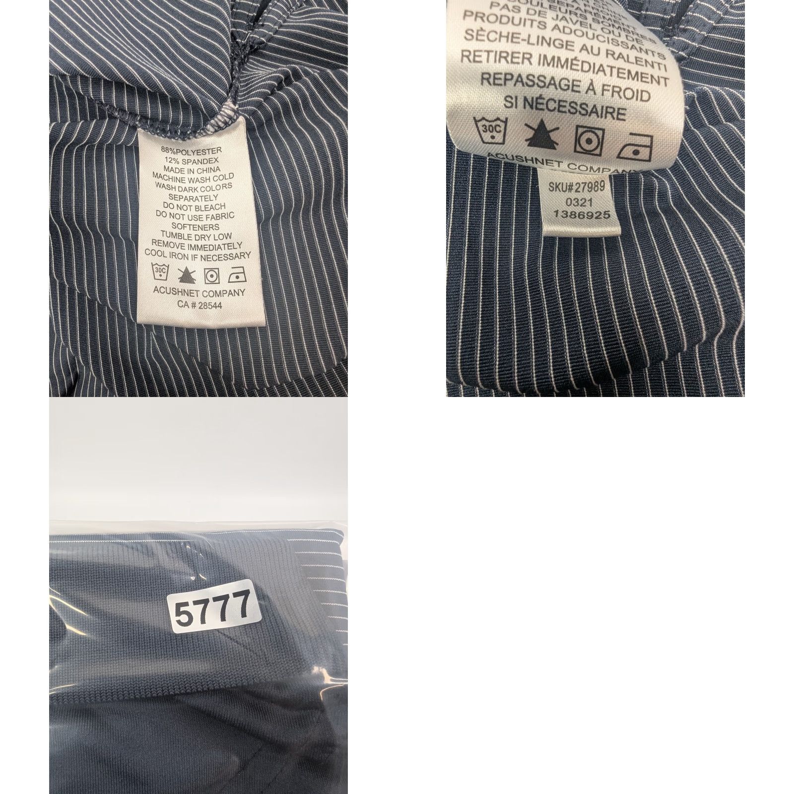 Footjoy FootJoy FJ Men's Performance Golf Polo Shirt XL Navy Striped Polo Shirt Sports 664 CA Size US XL / EU 56 / 4 - 8 Thumbnail