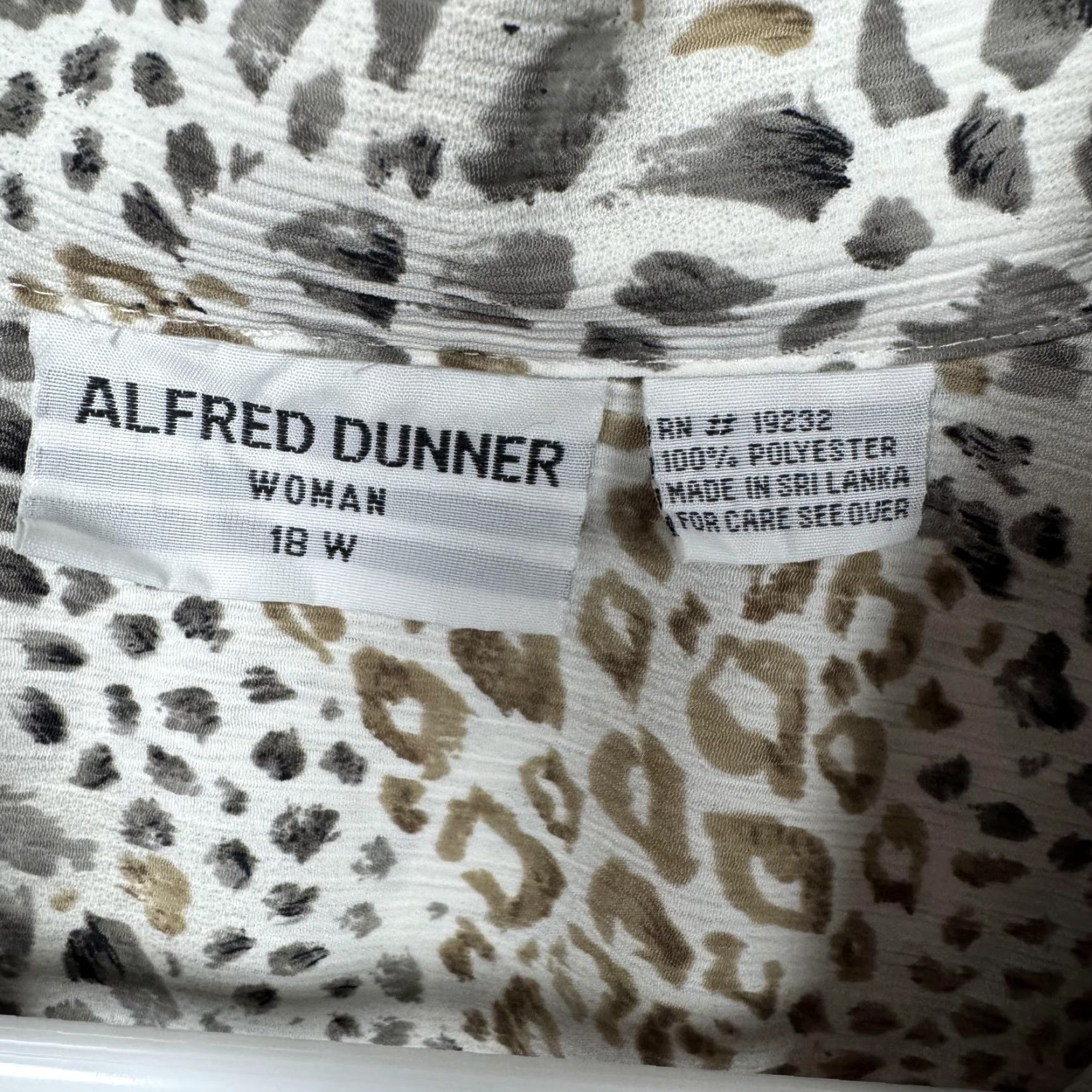 Vintage VINTAGE Alfred Dunner Top 18W Plus Leopard Print Retro 80s 90s Career Office Casual Chic Size XXL / US 16-18 / IT 52-54 - 4 Thumbnail