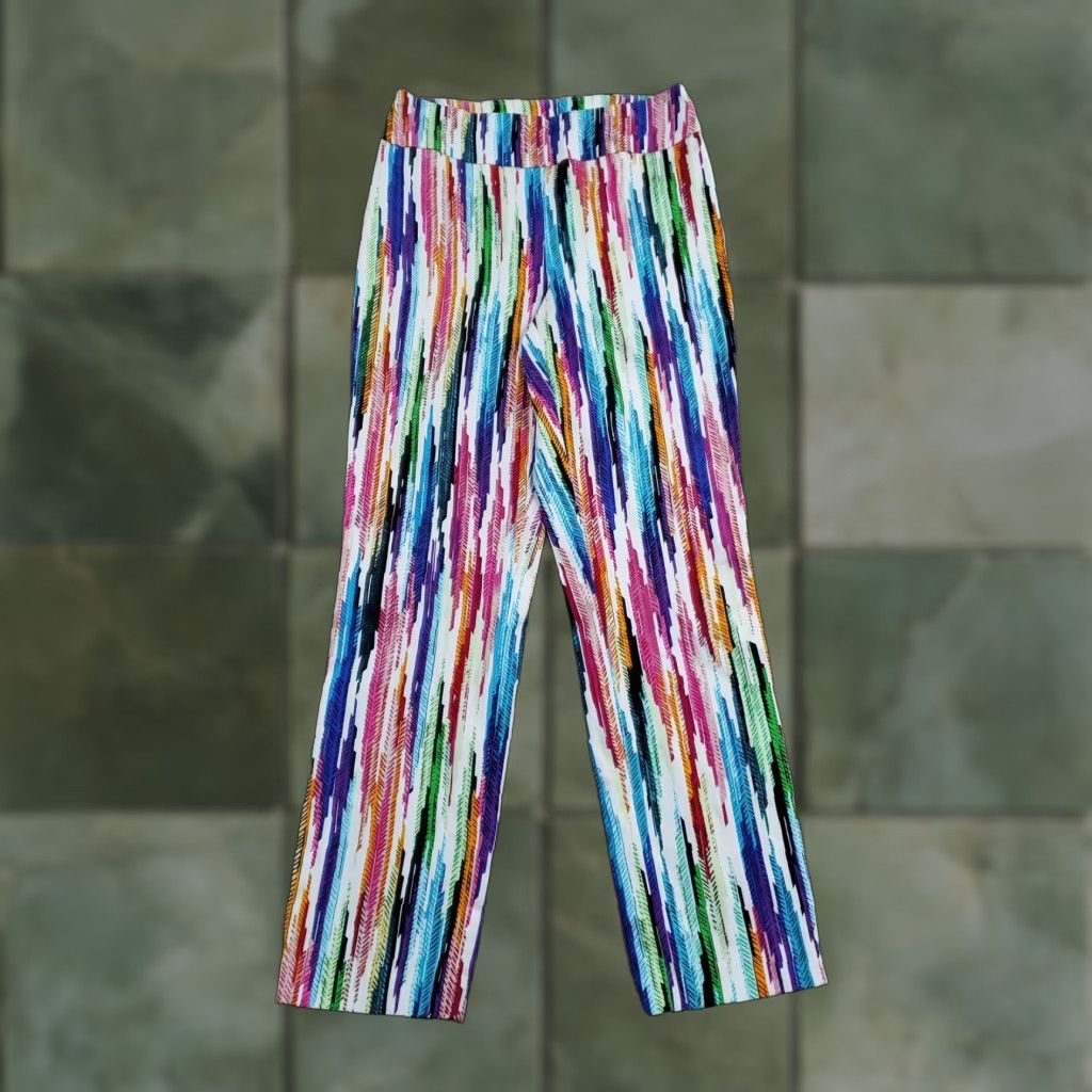 Joseph Ribkoff Joseph Ribkoff Pants Womens 6 Multicolor Pull On Straight Leg Abstract Print Size 28" / US 6 / IT 42 - 1 Thumbnail