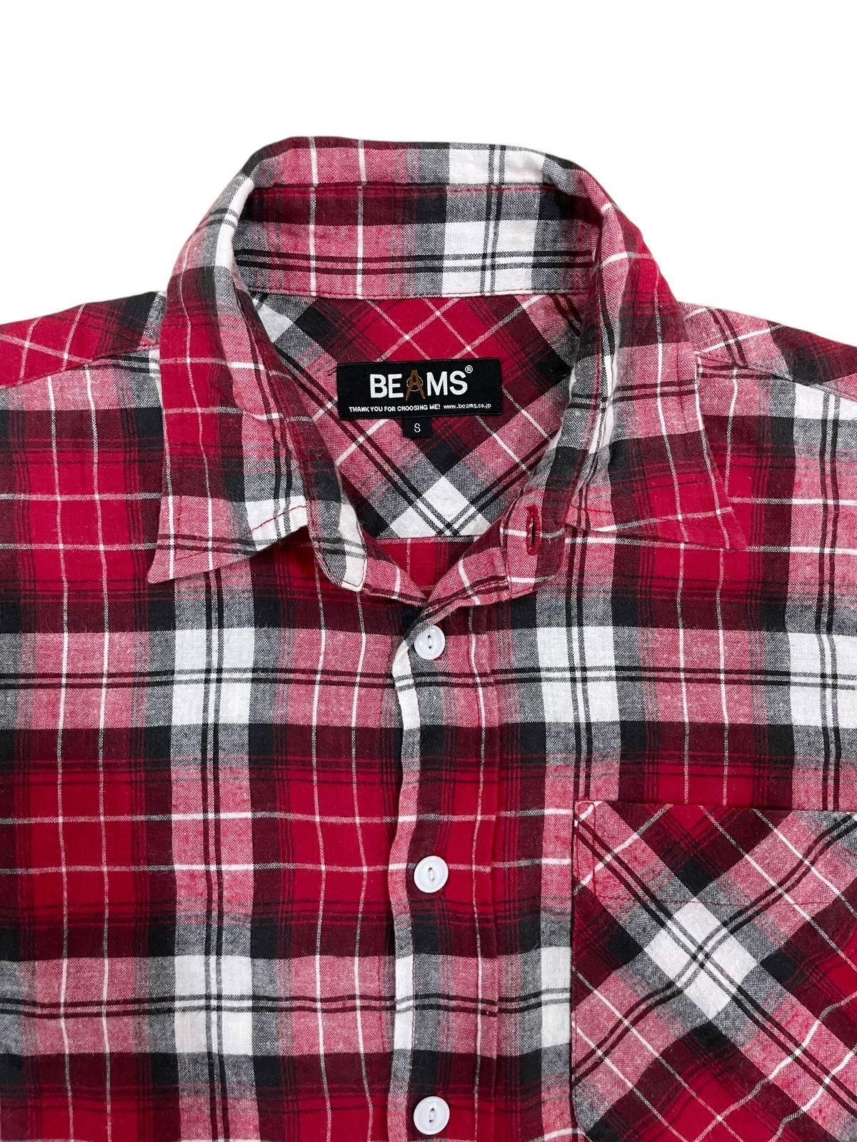 Beams Plus Tax free Beams Plus S/S checkered shirt Japanese Brand Size US S / EU 44-46 / 1 - 2 Thumbnail
