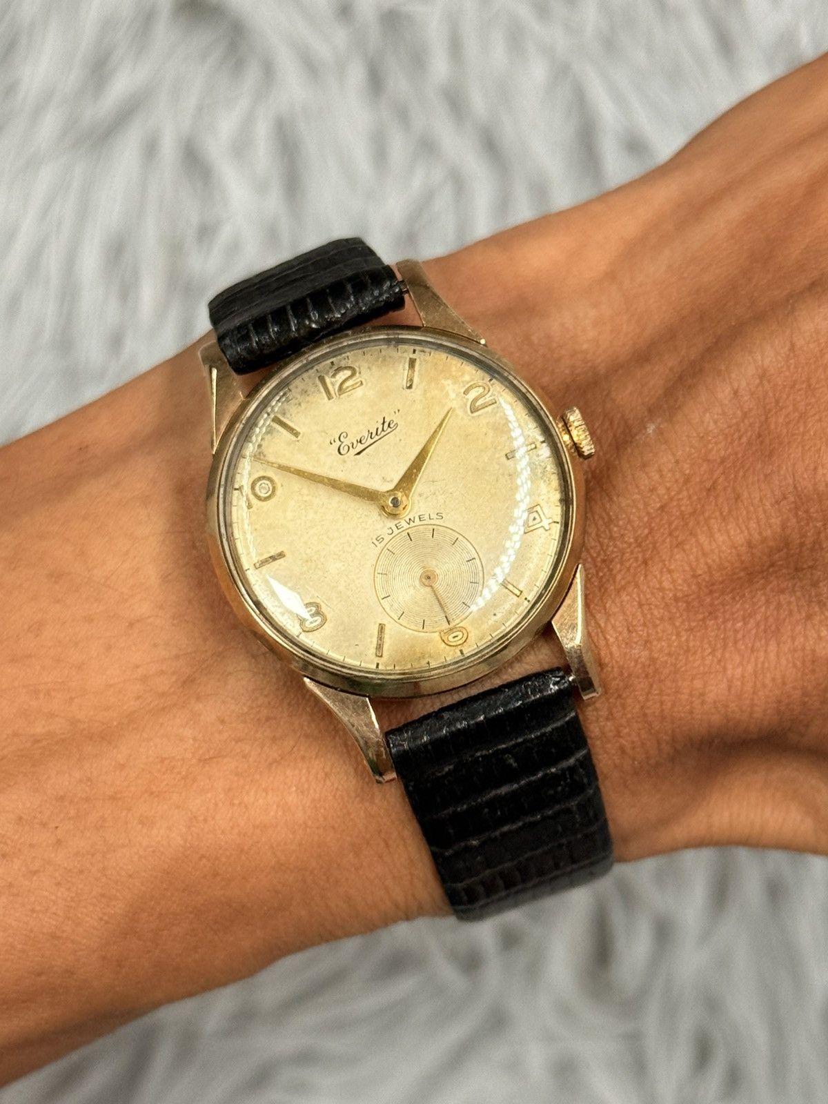 Vintage Vintage 1970’s EVERITE 15 jewels Manual Watch 9CT. Gold Size ONE SIZE - 2 Thumbnail