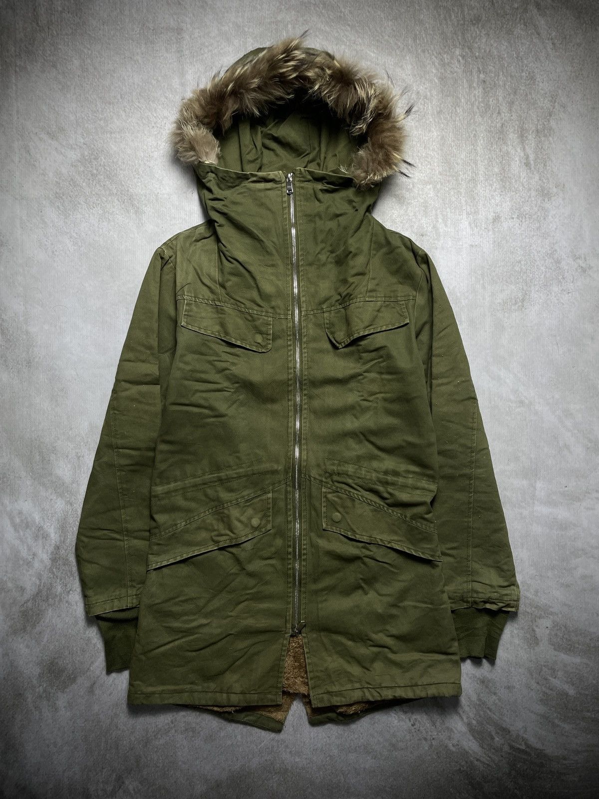 If Six Was Nine 2000’s SHEYA - Apocalypse Style Fur Parka Jacket Size US L / EU 52-54 / 3 - 1 Thumbnail