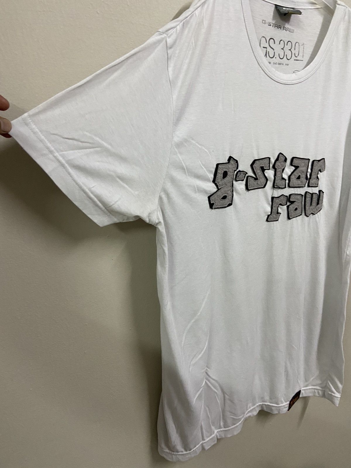 G-Star G Star Raw T-Shirt White Big Central Logo Size US XL / EU 56 / 4 - 5 Thumbnail
