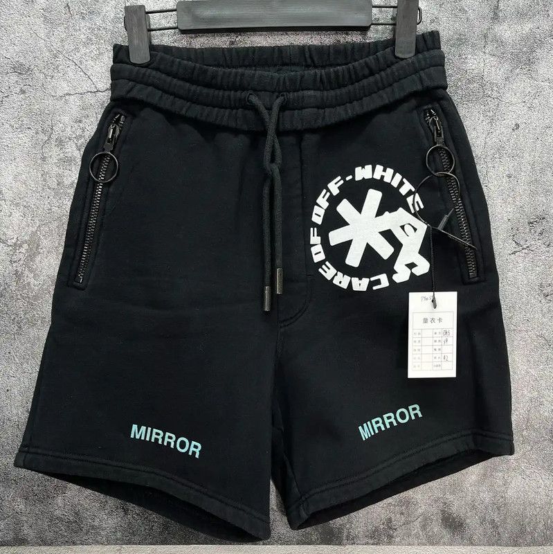 Off-White Off-White Black Cotton Men's Shorts 0089 Size US 30 / EU 46 - 1 Thumbnail