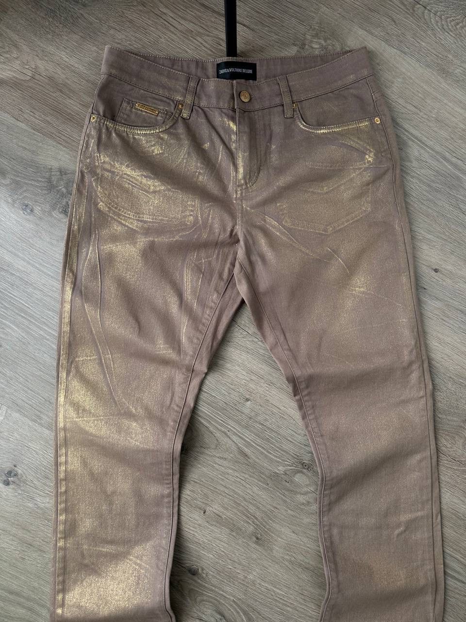 Vintage × Zadig & Voltaire Vintage Zadig&Voltaire Deluxe Gold Womens Pants Size 30" / US 8 / IT 44 - 6 Thumbnail
