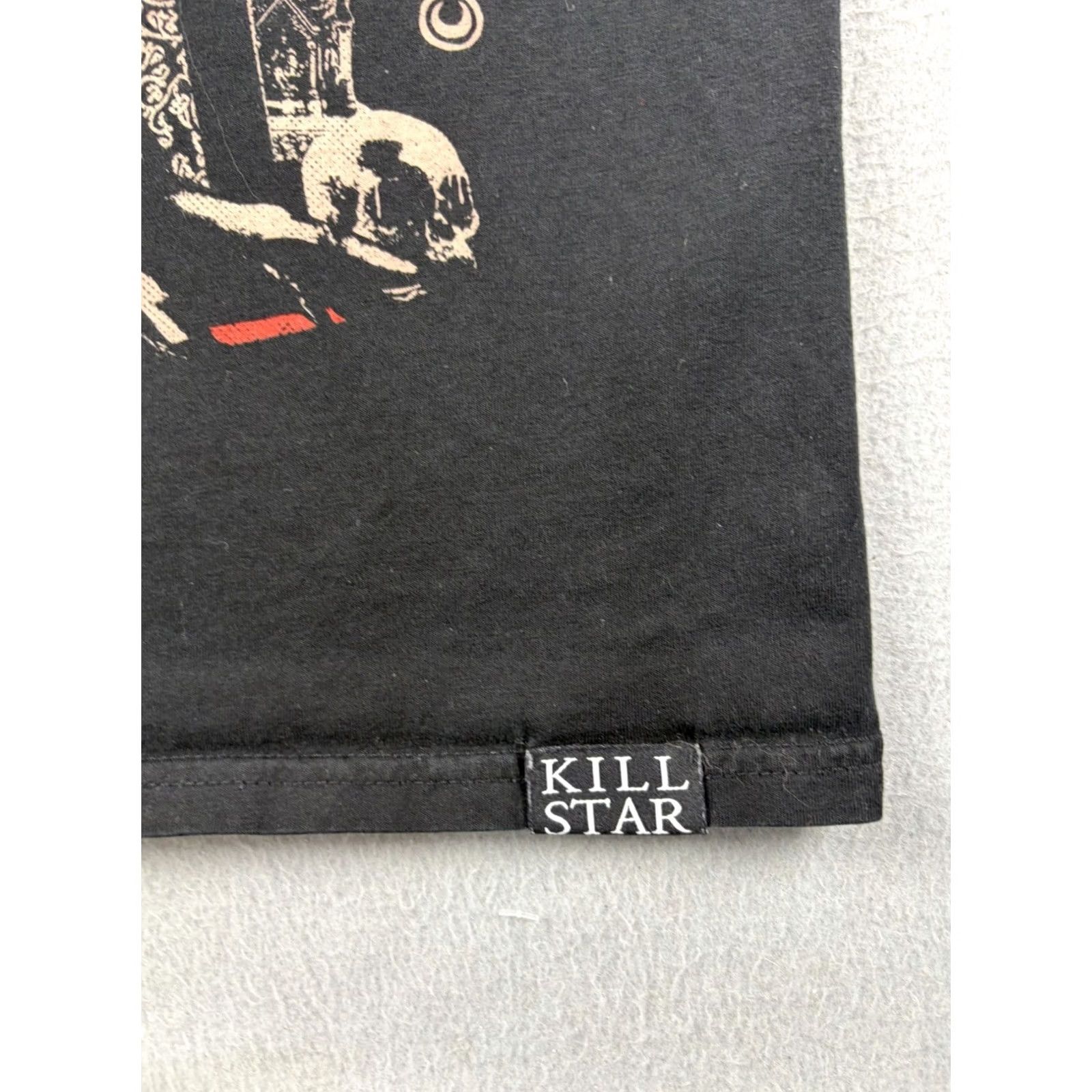 Killstar KILLSTAR T-Shirt Size S Black Crew Neck Graphic Print Gothic Skull Demon Cat Luxury Magick Short Sleeve Unisex Adults Size US S / EU 44-46 / 1 - 3 Thumbnail