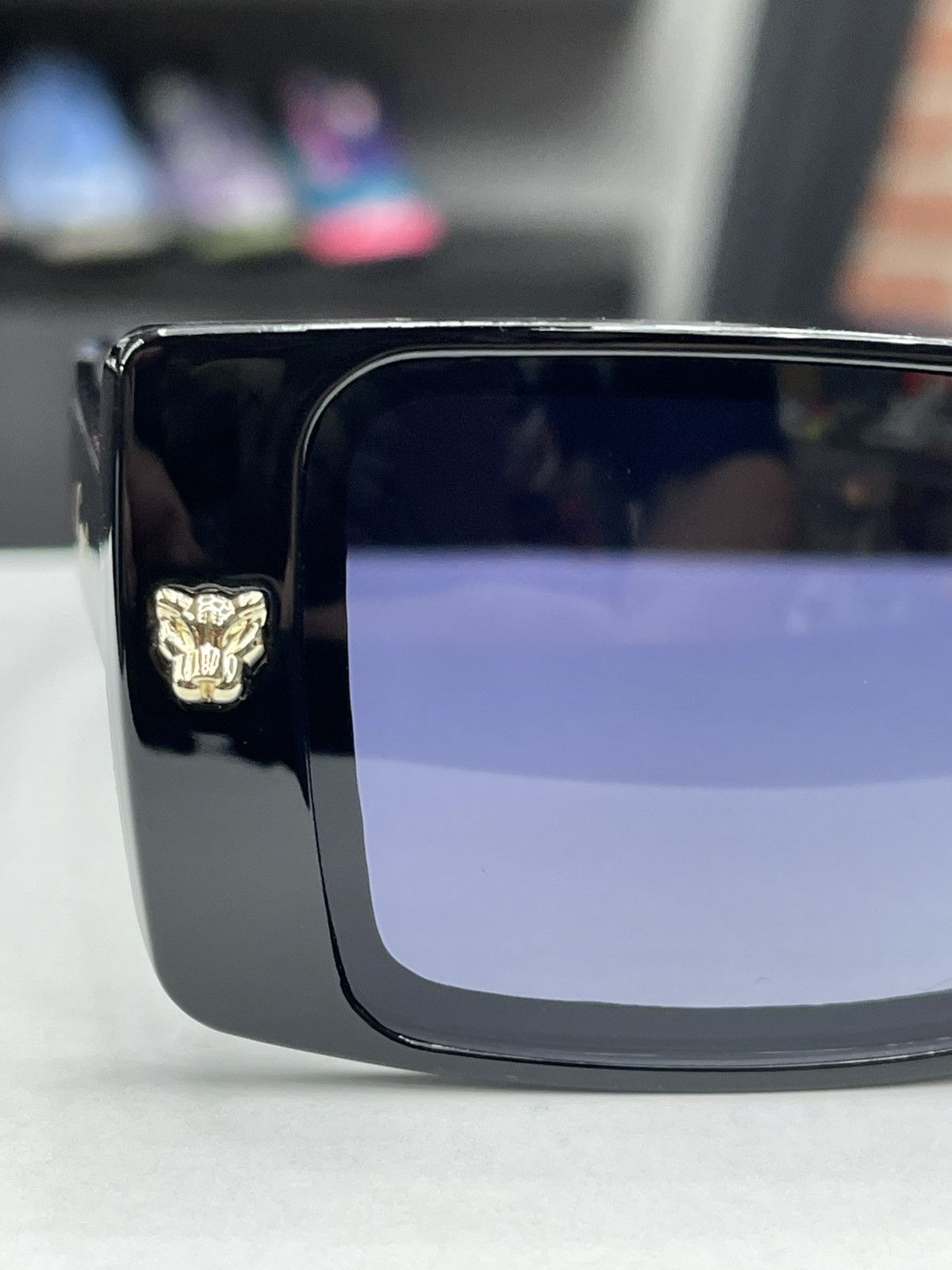 Cartier Cartier Panthère Black Rectangular Sunglasses Size ONE SIZE - 9 Thumbnail