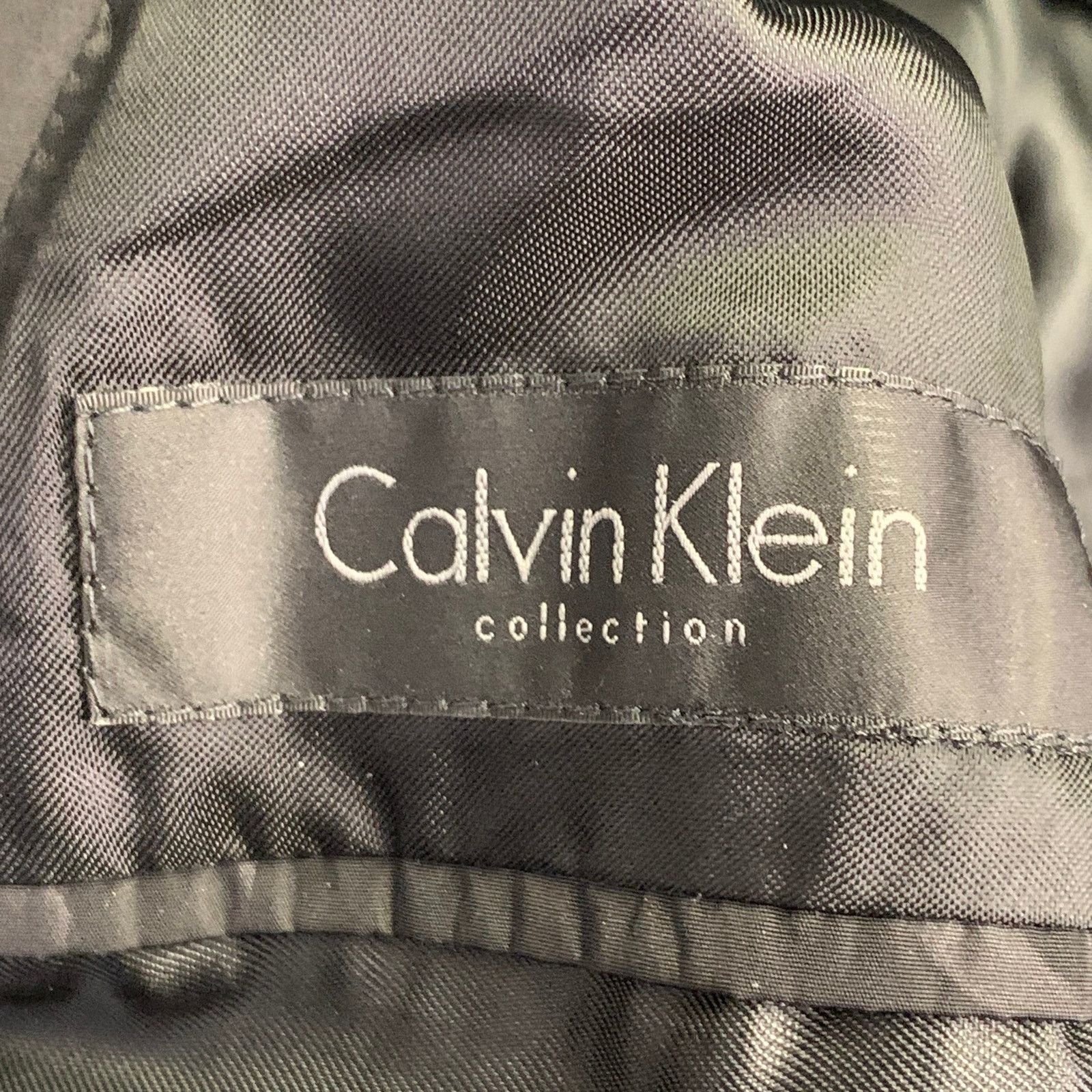 Calvin Klein Size 40 Black Abstract Polyester Sport Coat Size 40R - 5 Thumbnail
