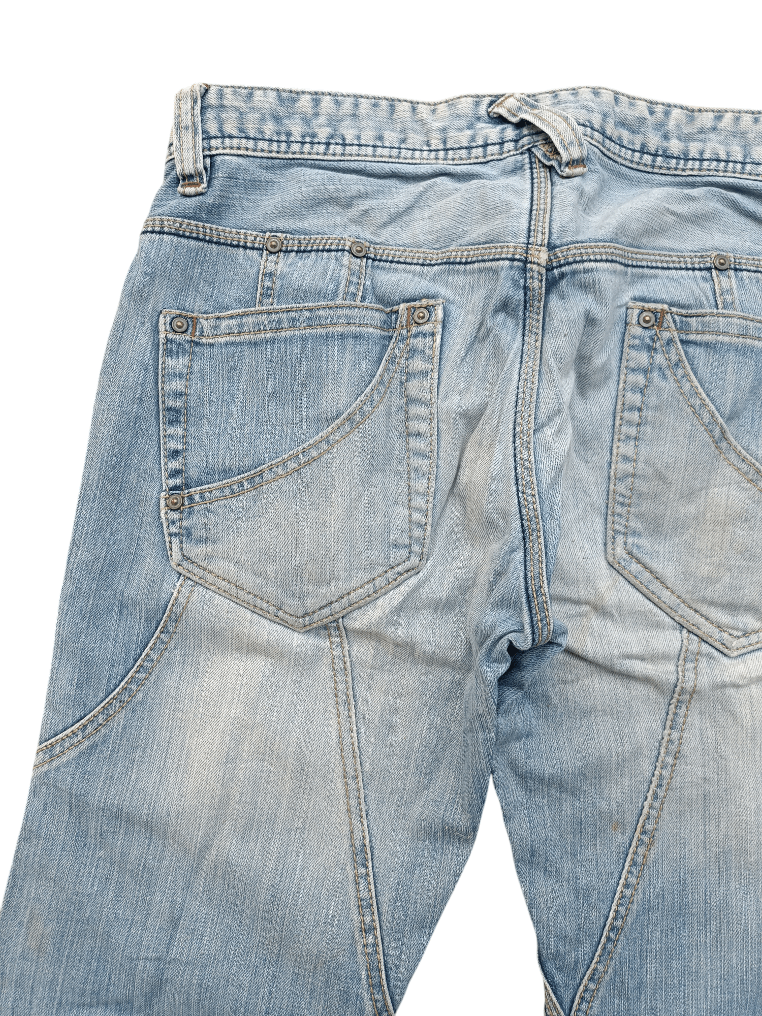 Japanese Brand Nicole Club For Men Multi Pocket Flared Jeans Size US 30 / EU 46 - 21 Thumbnail