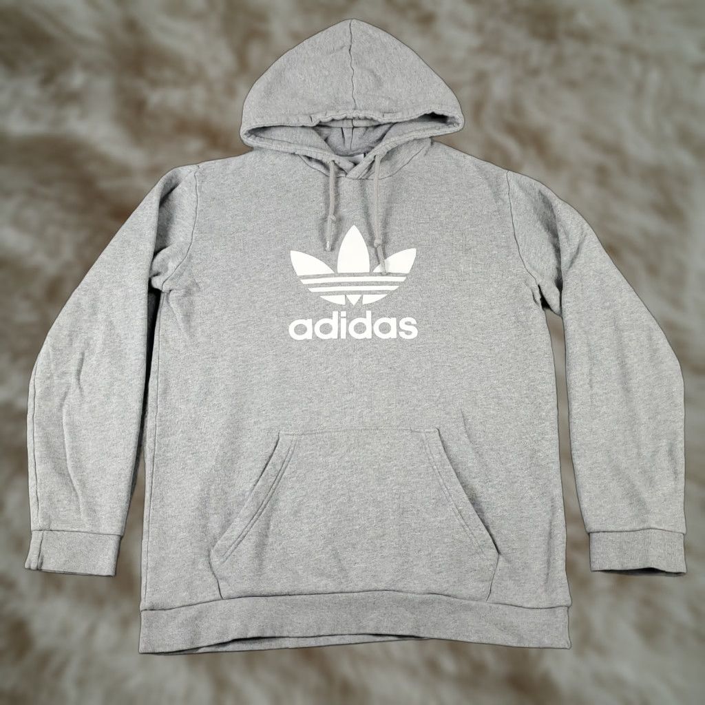 Adidas Adidas Hoodie Mens M Gray Pullover Sweatshirt Sweatshirt Hoodie Casual Logo Sports Size US M / EU 48-50 / 2 - 1 Thumbnail