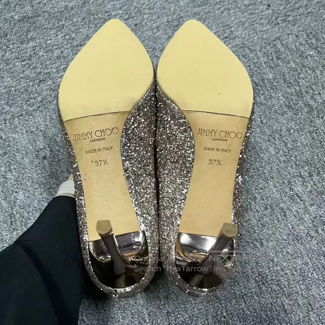 Jimmy Choo jimmy choo Flash powder fabric, pointed-toe, fine-heeled h Size US 7 / IT 37 - 5 Thumbnail