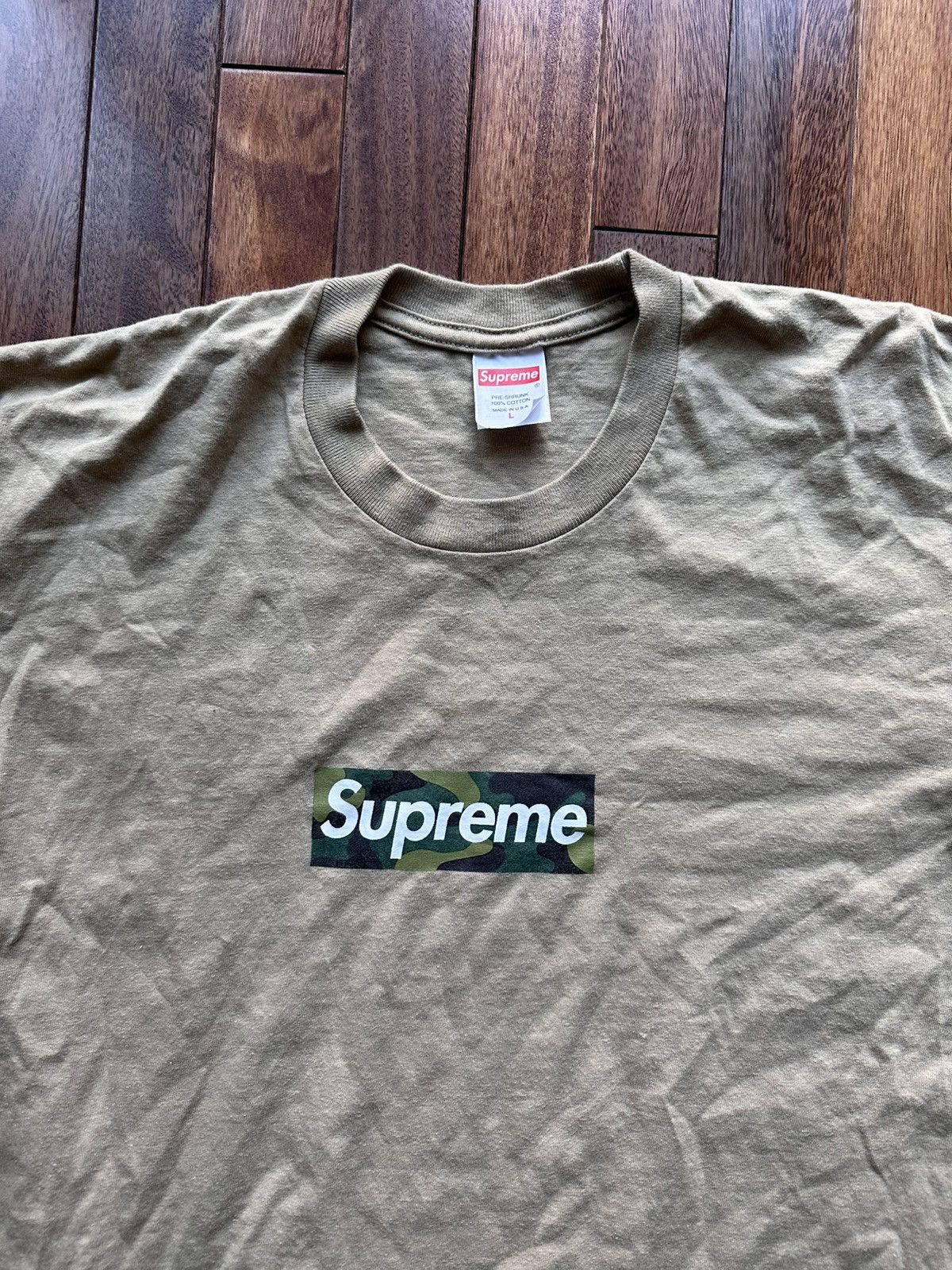 Supreme Supreme Camo Box Logo - Khaki - Large Size US L / EU 52-54 / 3 - 3 Thumbnail
