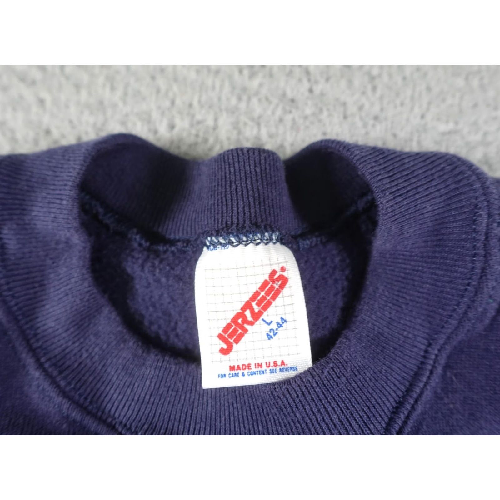 Jerzees VINTAGE Jerzees Sweatshirt Crewneck Mens Large Blue Graphic Print Funny Fishing Hunting Nature USA 90s Size US L / EU 52-54 / 3 - 3 Thumbnail