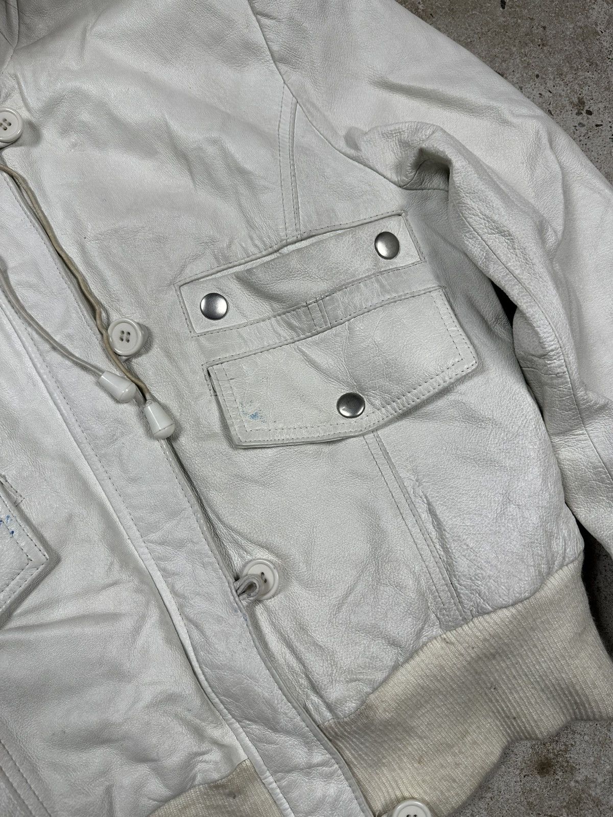 Japanese Brand Vintage Y2K N2B Leather Bomber Racoon Fur Jacket Flyers Size US S / EU 44-46 / 1 - 6 Thumbnail