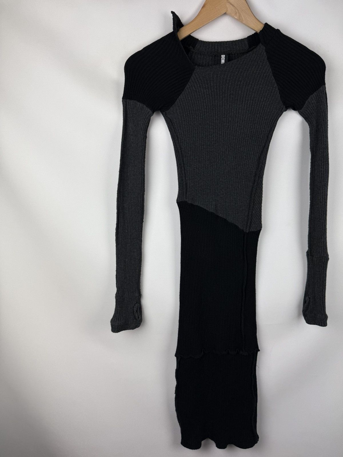 Demobaza Demobaza Avant-garde Ribbed Bodycon LS Sweater Dress Size S / US 4 / IT 40 - 2 Thumbnail