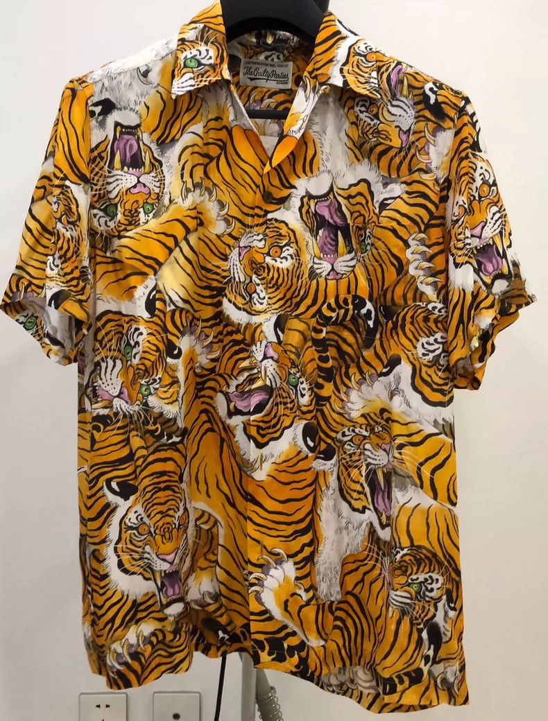 トップス WACKO MARIA Edgy Tiger Graphic Aloha L WACKO MARIA Edgy Tiger Graphic Aloha L WACKO MARIA Edgy