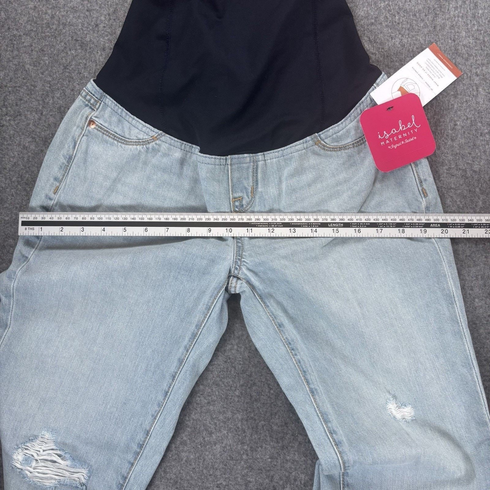 Other Isabel Maternity Boyfriend Crossover Jeans Blue 99K5K9 Sz 00 Size 24" / US 00 / IT 34 - 7 Thumbnail