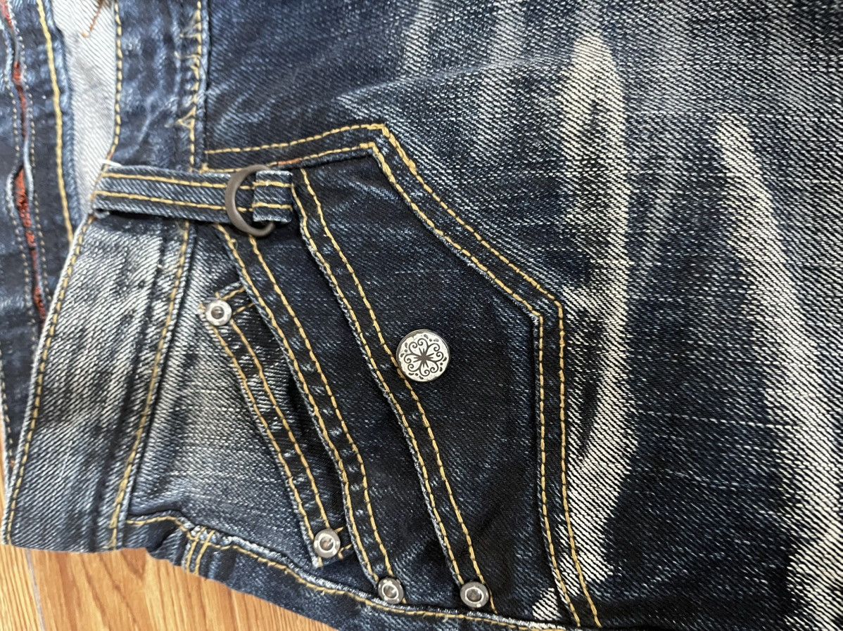 Nicole Club Nicole Club For Men Acid Wash Claw Mark Slim Flare Denim Size US 31 - 10 Thumbnail