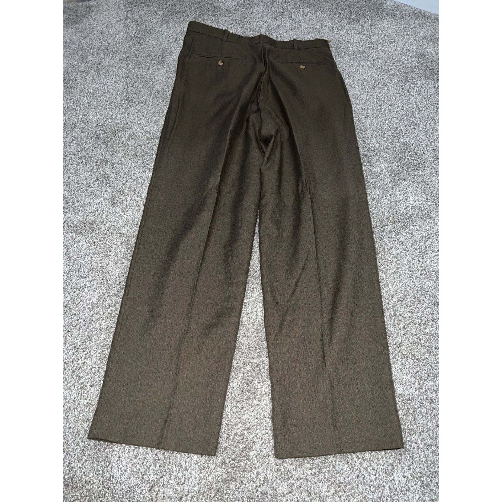 Vintage VINTAGE J Riggings Dress Pants Men’s Size 34x34 Brown Men's Clothing Size US 34 / EU 50 - 3 Thumbnail