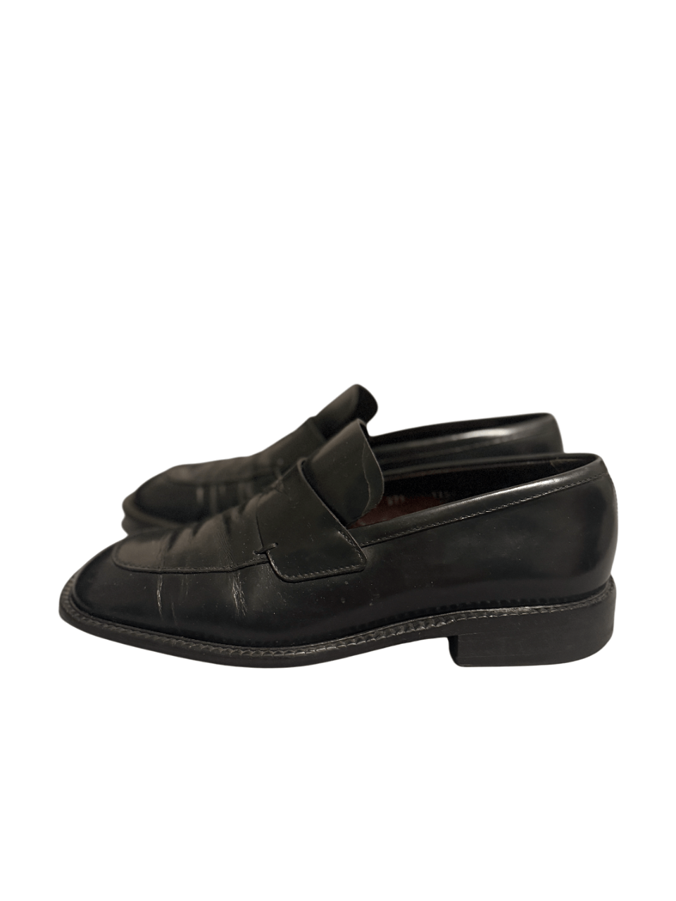 Prada Prada Black Leather Penny Loafers Vero Cuoio Size US 8 / EU 41 - 11 Thumbnail